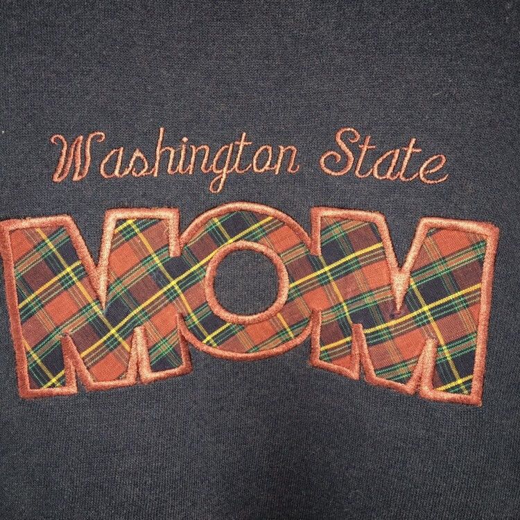 Vintage Vintage 90s Washington State MOM Crewneck Sweatshirt Size US L / EU 52-54 / 3 - 6 Thumbnail