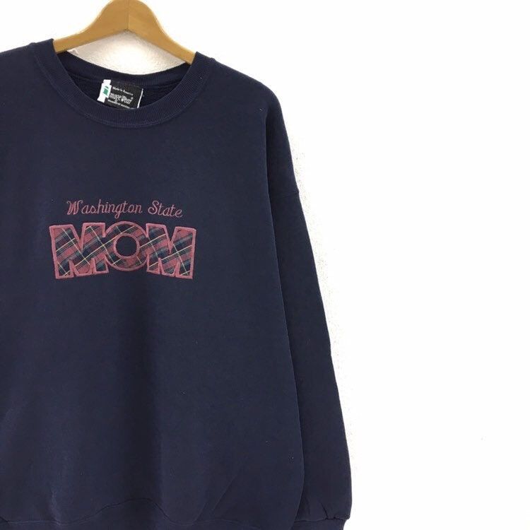 Vintage Vintage 90s Washington State MOM Crewneck Sweatshirt Size US L / EU 52-54 / 3 - 3 Thumbnail