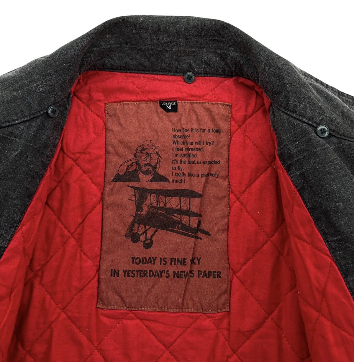 Vintage Vintage 90s NY US.Air Force Design Denim Bomber Jacket Size US M / EU 48-50 / 2 - 14 Thumbnail