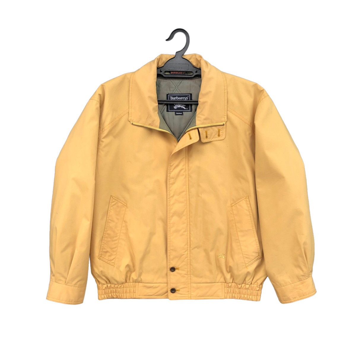 image of Vintage Burberry’S Prorsum Lined Quilted Bomber Jacket in Yellow, Men's (Size Medium)