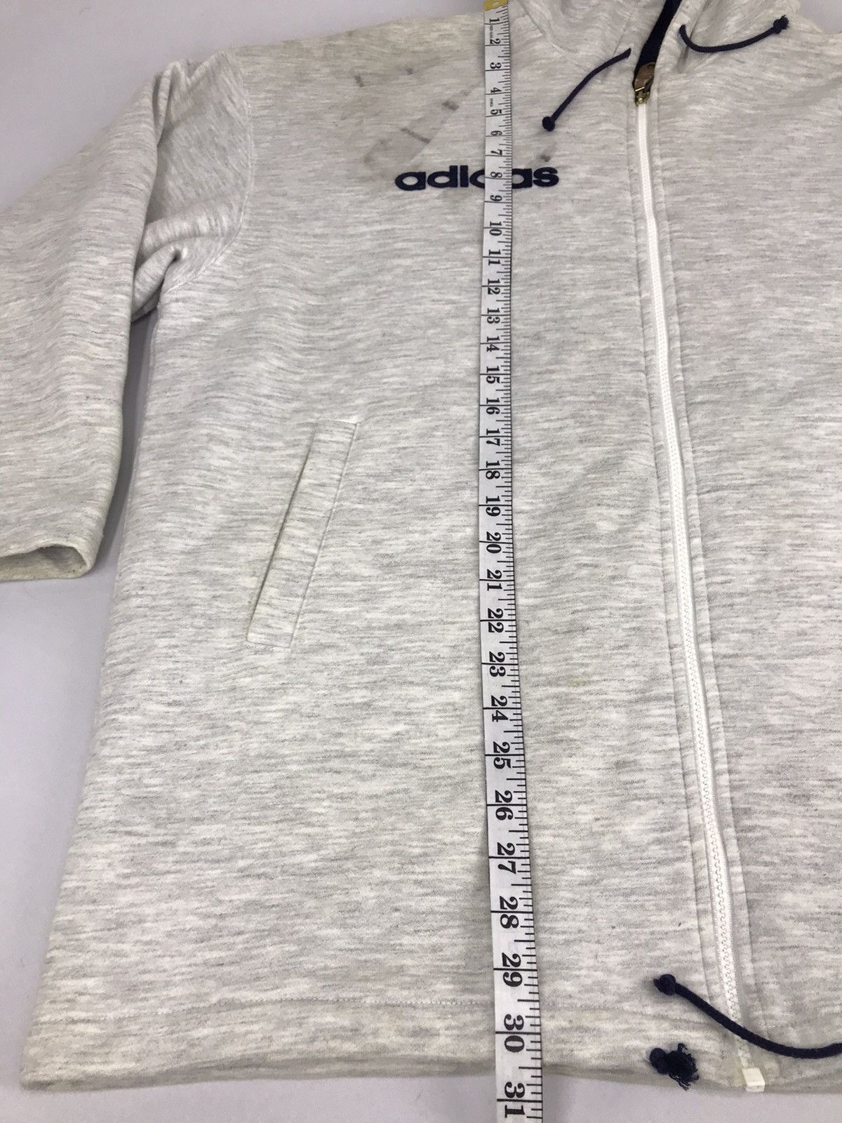 Adidas × Vintage Adidas Trifoil Sweatshirt Hoodie Zipper Style Spell Out Size US L / EU 52-54 / 3 - 10 Thumbnail