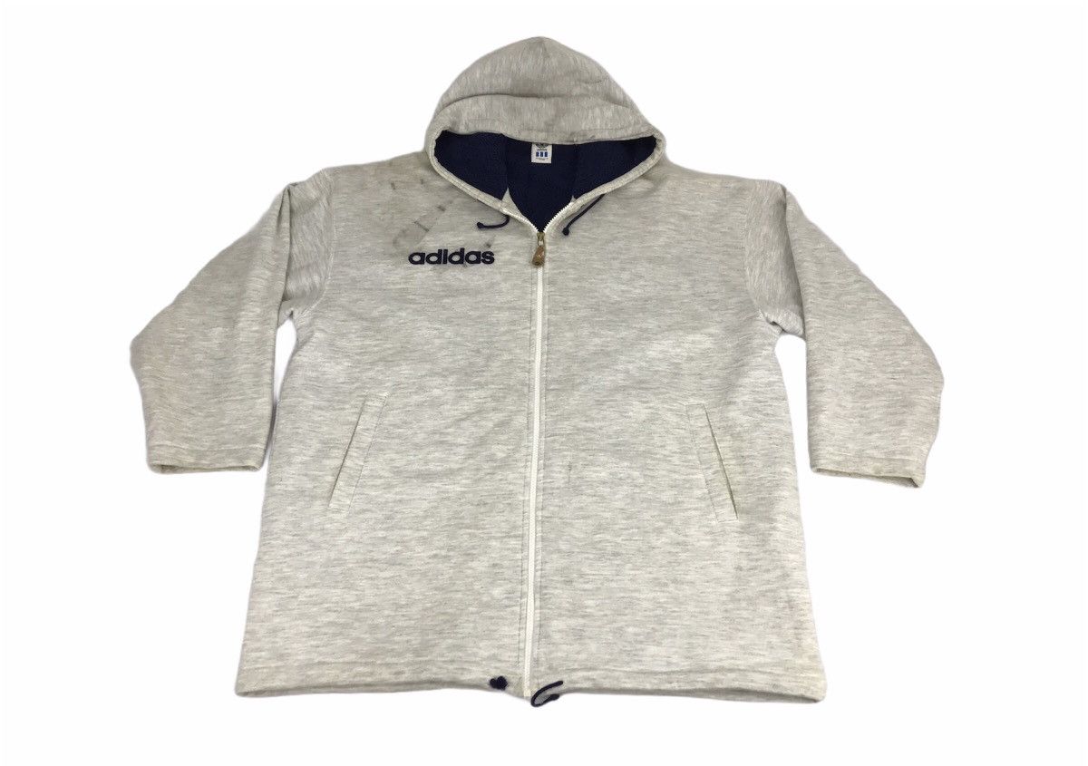 Adidas × Vintage Adidas Trifoil Sweatshirt Hoodie Zipper Style Spell Out Size US L / EU 52-54 / 3 - 2 Thumbnail