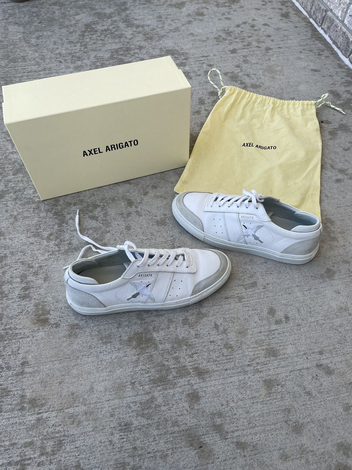 image of Axel Arigato Dunk Bird Leather Sneaker in White, Men's (Size 10)