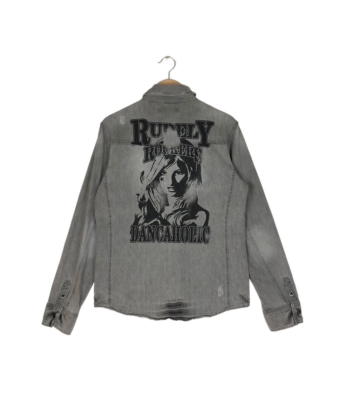 In The Attic In The Attic "Rudely Rockers Dancaholic"Western Denim Shirt Size US L / EU 52-54 / 3 - 1 Thumbnail