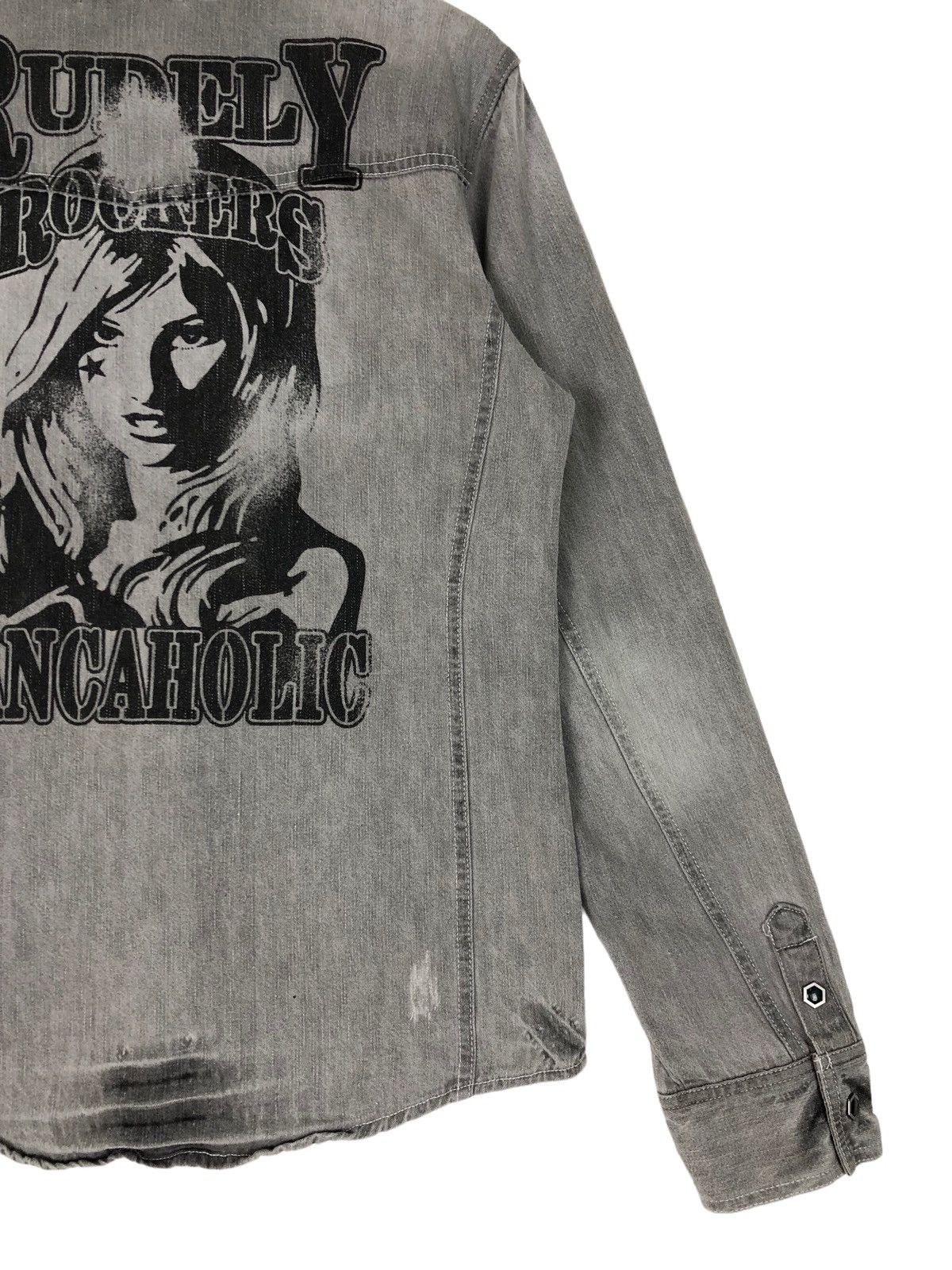 In The Attic In The Attic "Rudely Rockers Dancaholic"Western Denim Shirt Size US L / EU 52-54 / 3 - 5 Thumbnail