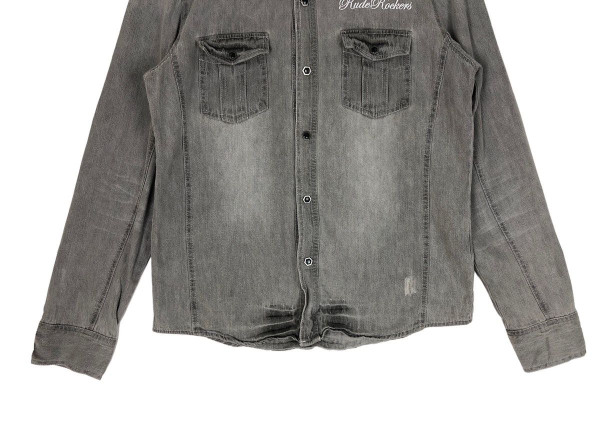 In The Attic In The Attic "Rudely Rockers Dancaholic"Western Denim Shirt Size US L / EU 52-54 / 3 - 8 Thumbnail