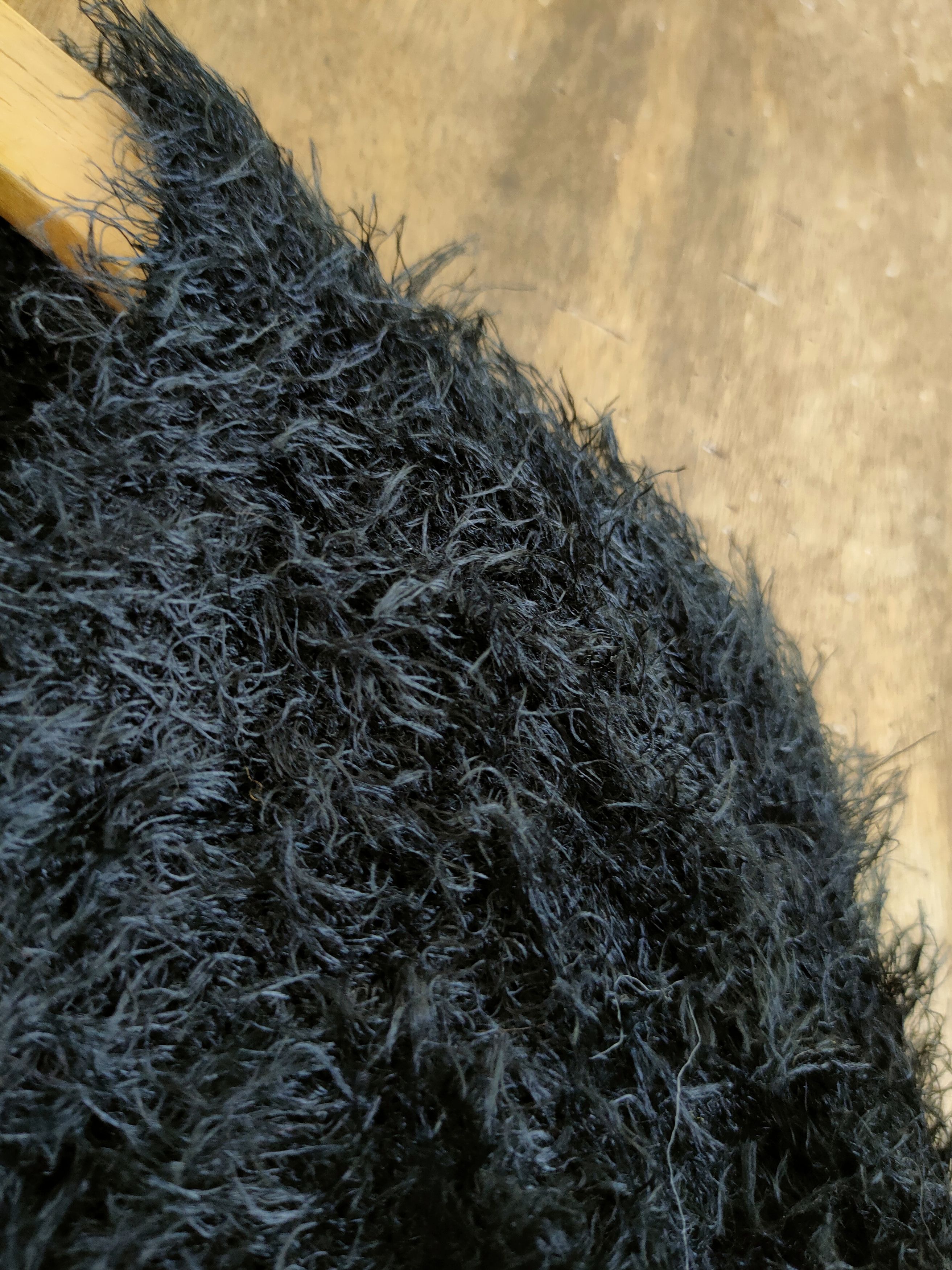 Aran Isles Knitwear DL Nice Claup Black shag shaggy mohair fur knitwear #46-932 Size US M / EU 48-50 / 2 - 5 Thumbnail