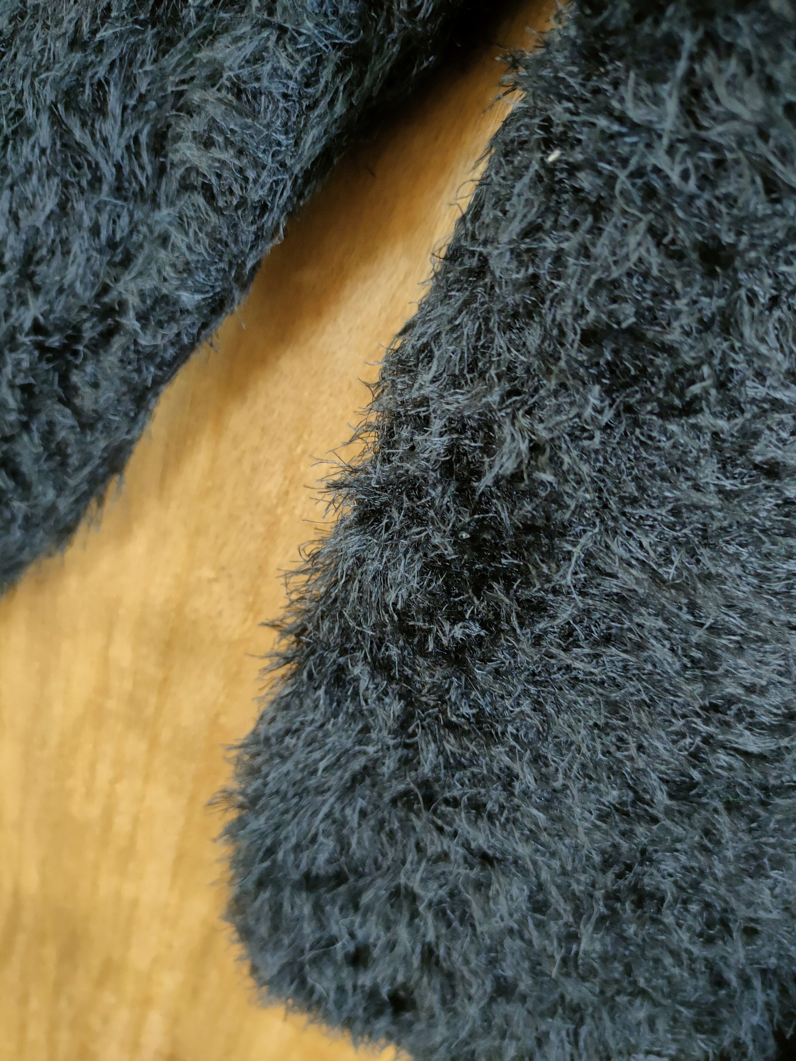 Aran Isles Knitwear DL Nice Claup Black shag shaggy mohair fur knitwear #46-932 Size US M / EU 48-50 / 2 - 6 Thumbnail