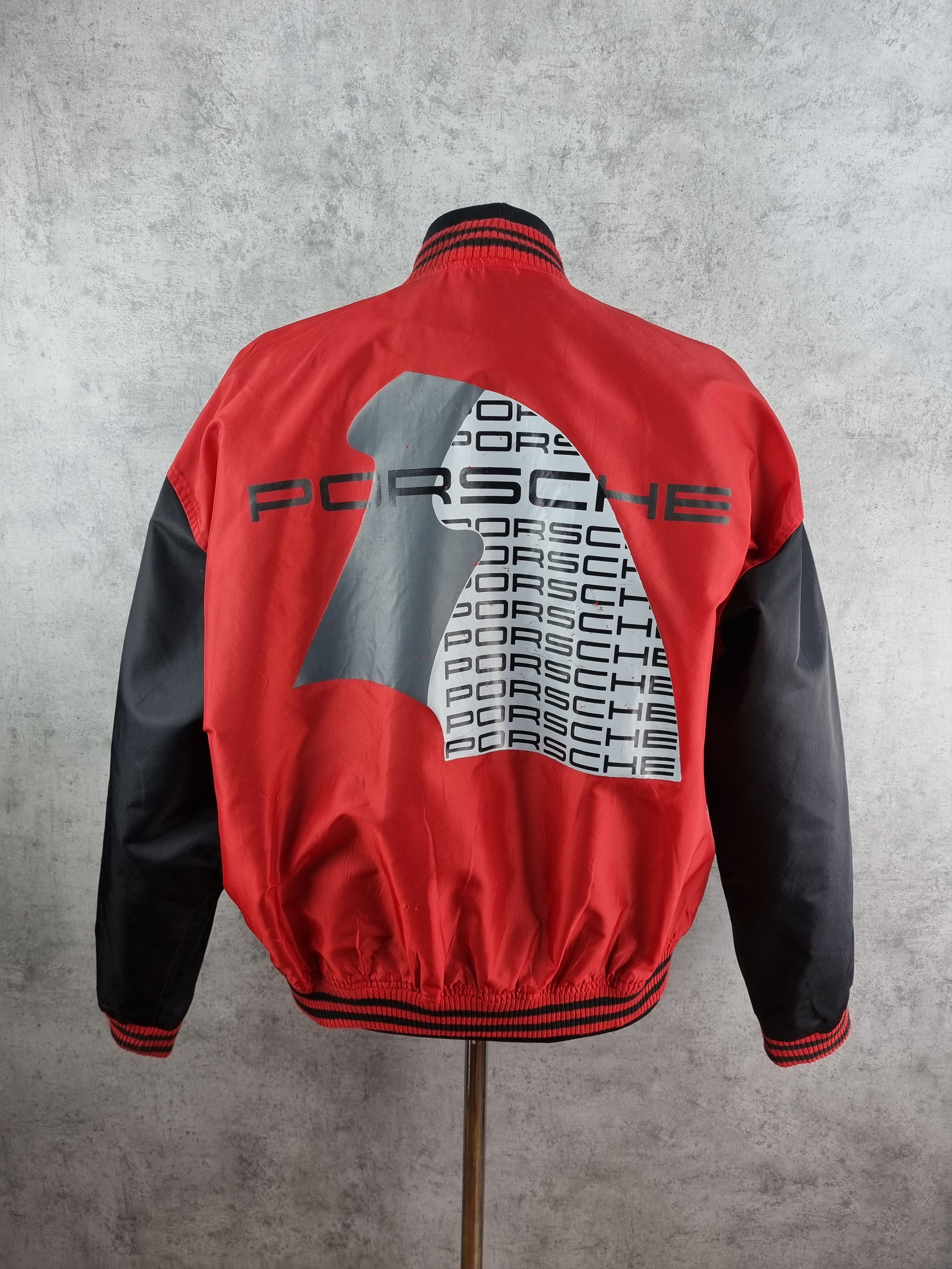 Formula 1 Vintage 90s Porsche Monogram Big Logo Nylon Bomber Jacket Size US XL / EU 56 / 4 - 3 Thumbnail
