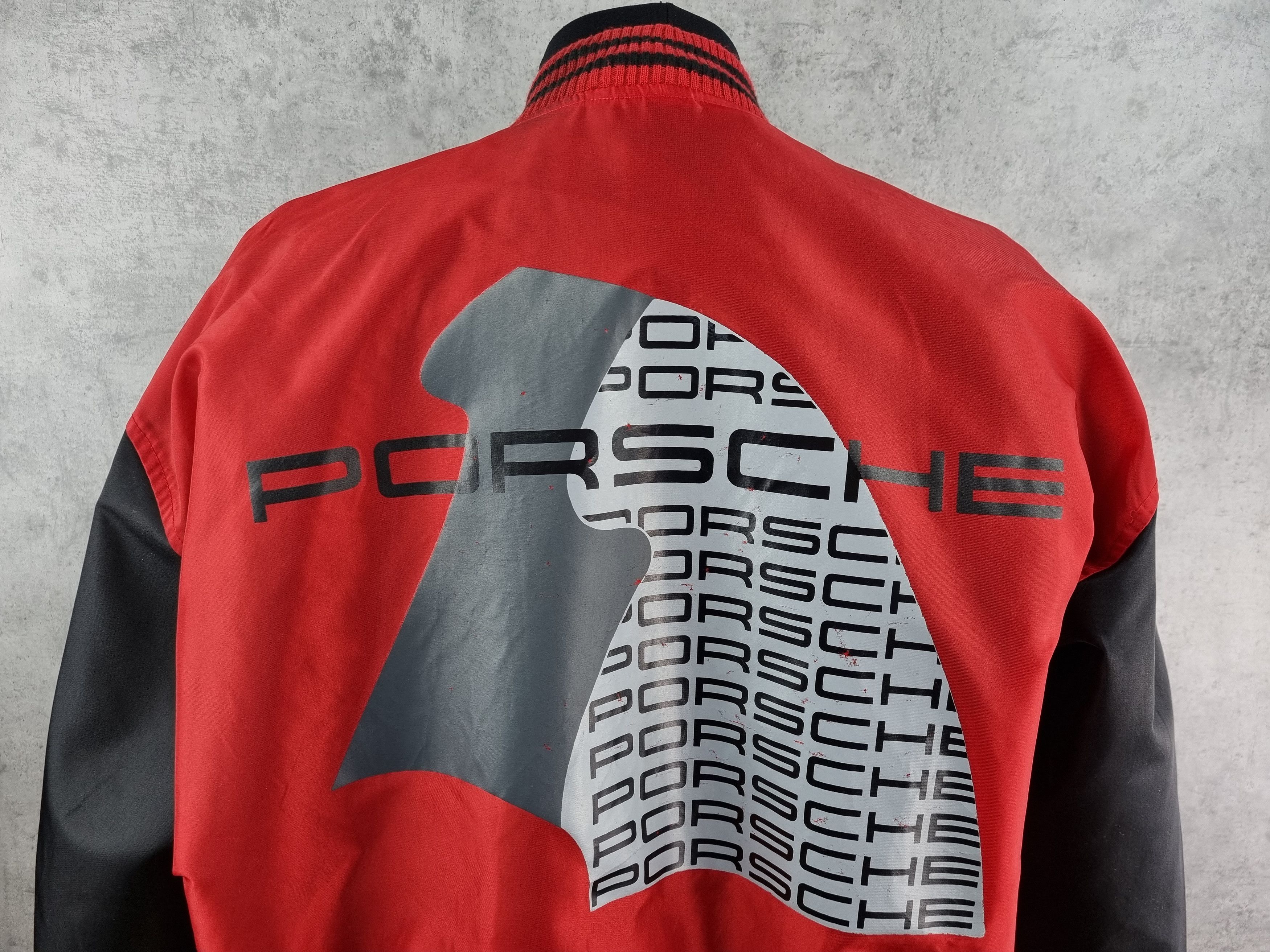 Formula 1 Vintage 90s Porsche Monogram Big Logo Nylon Bomber Jacket Size US XL / EU 56 / 4 - 1 Thumbnail