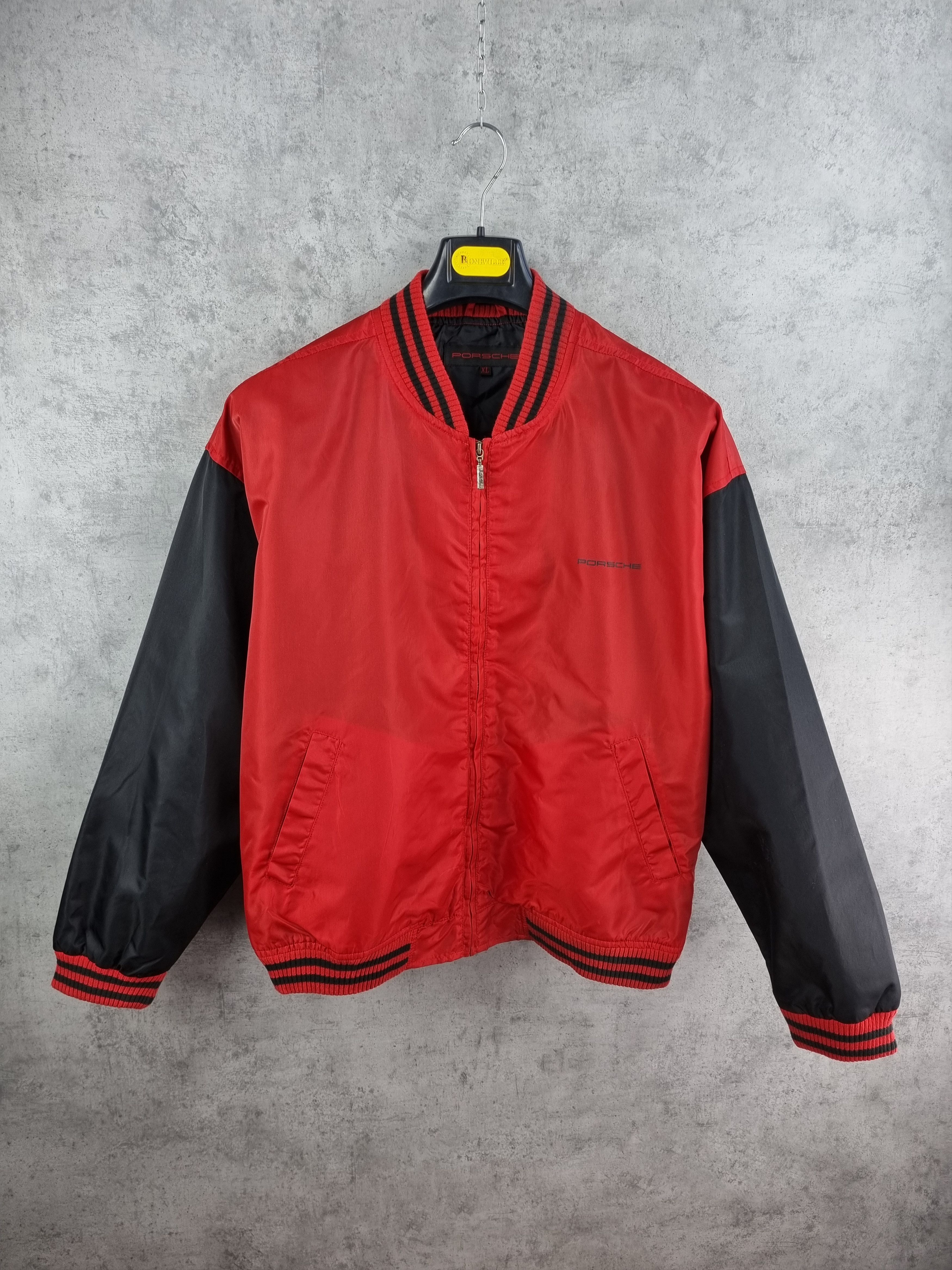 Formula 1 Vintage 90s Porsche Monogram Big Logo Nylon Bomber Jacket Size US XL / EU 56 / 4 - 4 Thumbnail