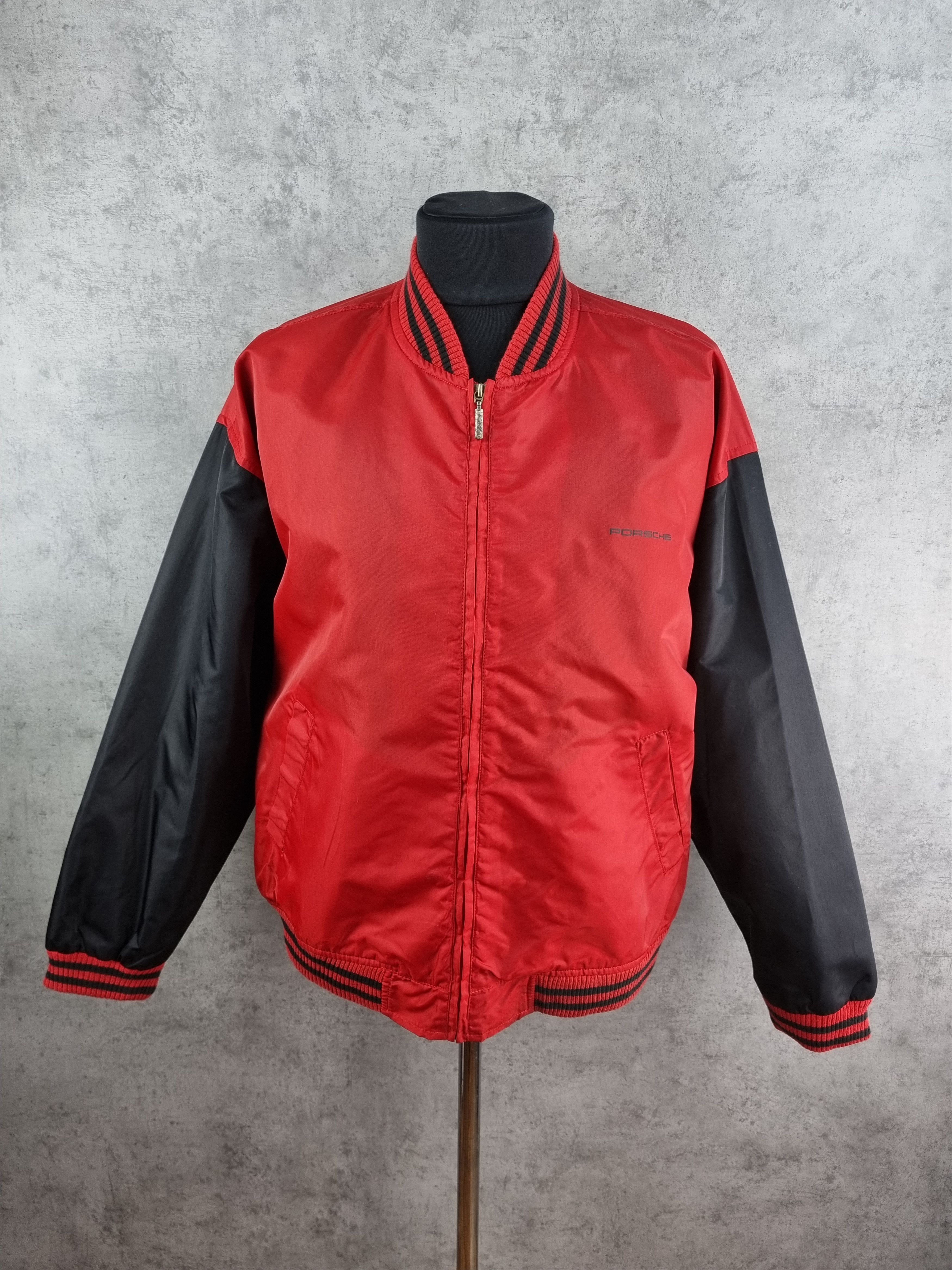 Formula 1 Vintage 90s Porsche Monogram Big Logo Nylon Bomber Jacket Size US XL / EU 56 / 4 - 6 Thumbnail