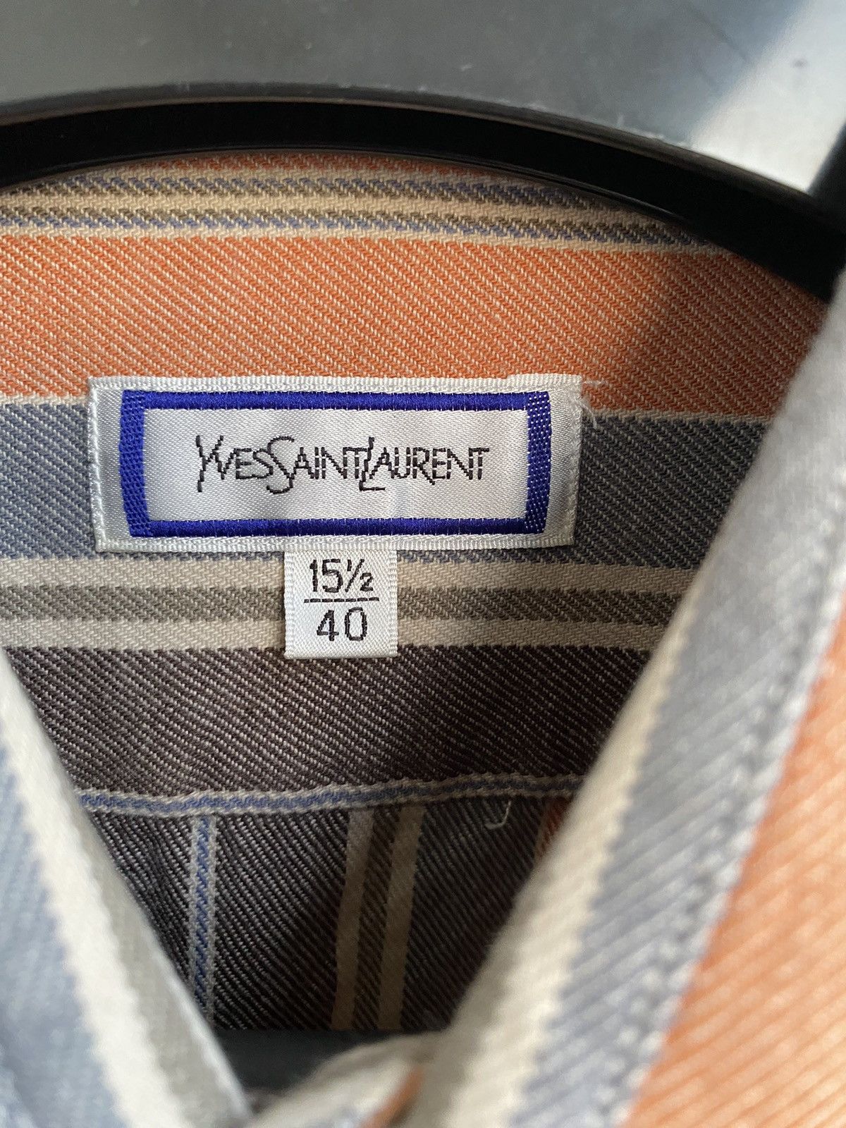Yves Saint Laurent 90s YSL Shirt Rare Short Sleeve Button Up Collar Vintage y2k Size US L / EU 52-54 / 3 - 4 Thumbnail