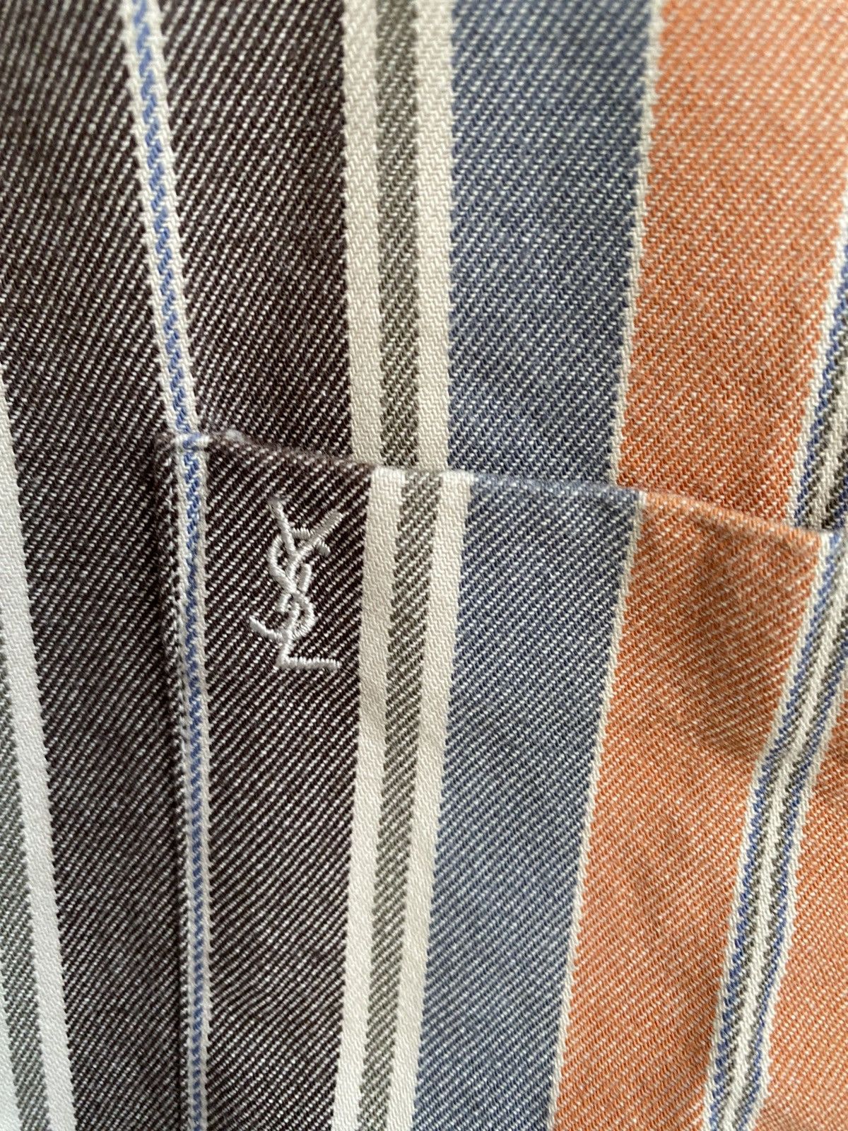 Yves Saint Laurent 90s YSL Shirt Rare Short Sleeve Button Up Collar Vintage y2k Size US L / EU 52-54 / 3 - 3 Thumbnail