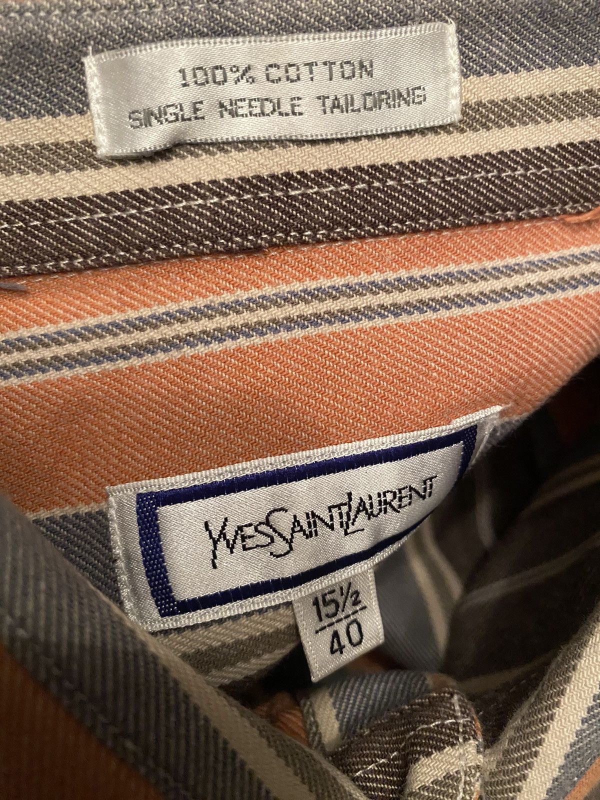 Yves Saint Laurent 90s YSL Shirt Rare Short Sleeve Button Up Collar Vintage y2k Size US L / EU 52-54 / 3 - 7 Thumbnail