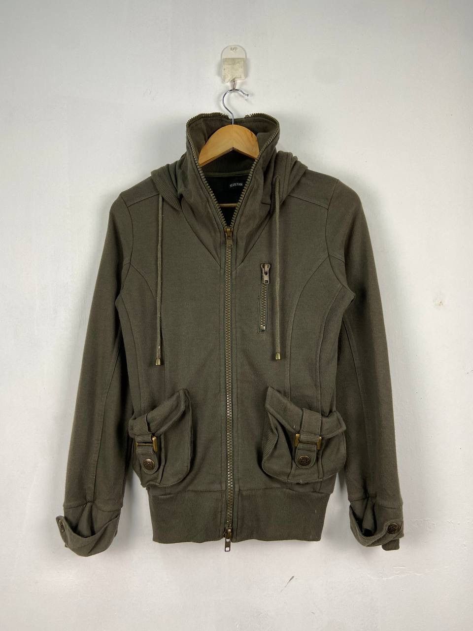 If Six Was Nine Vintage Suzutan Tactical Hoodie Jacket Olive Green Size M / US 6-8 / IT 42-44 - 1 Thumbnail