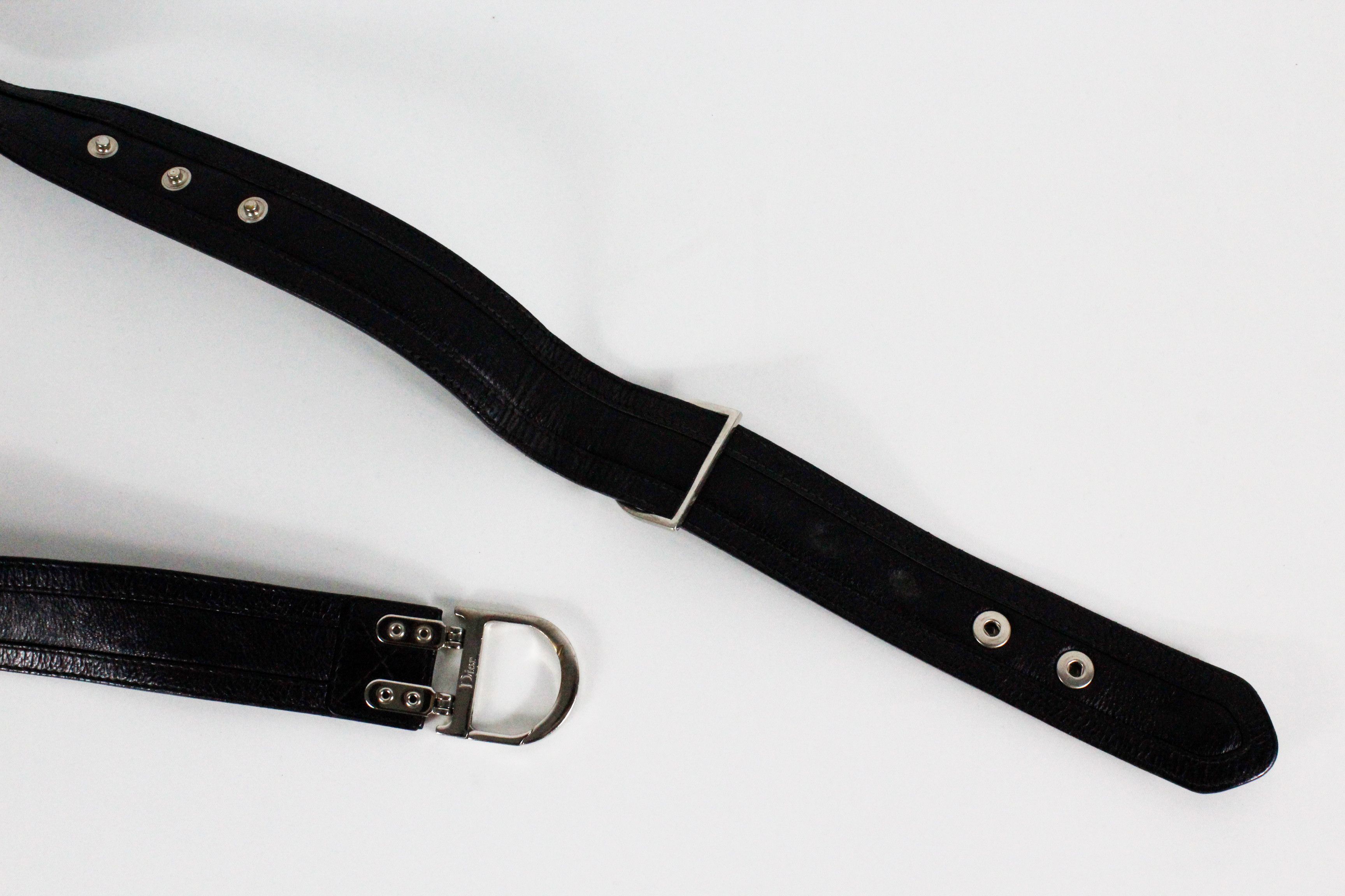 Christian Dior Monsieur × Dior Archive Christian Dior "D" Buckle Logo Leather Belt Size ONE SIZE - 11 Thumbnail