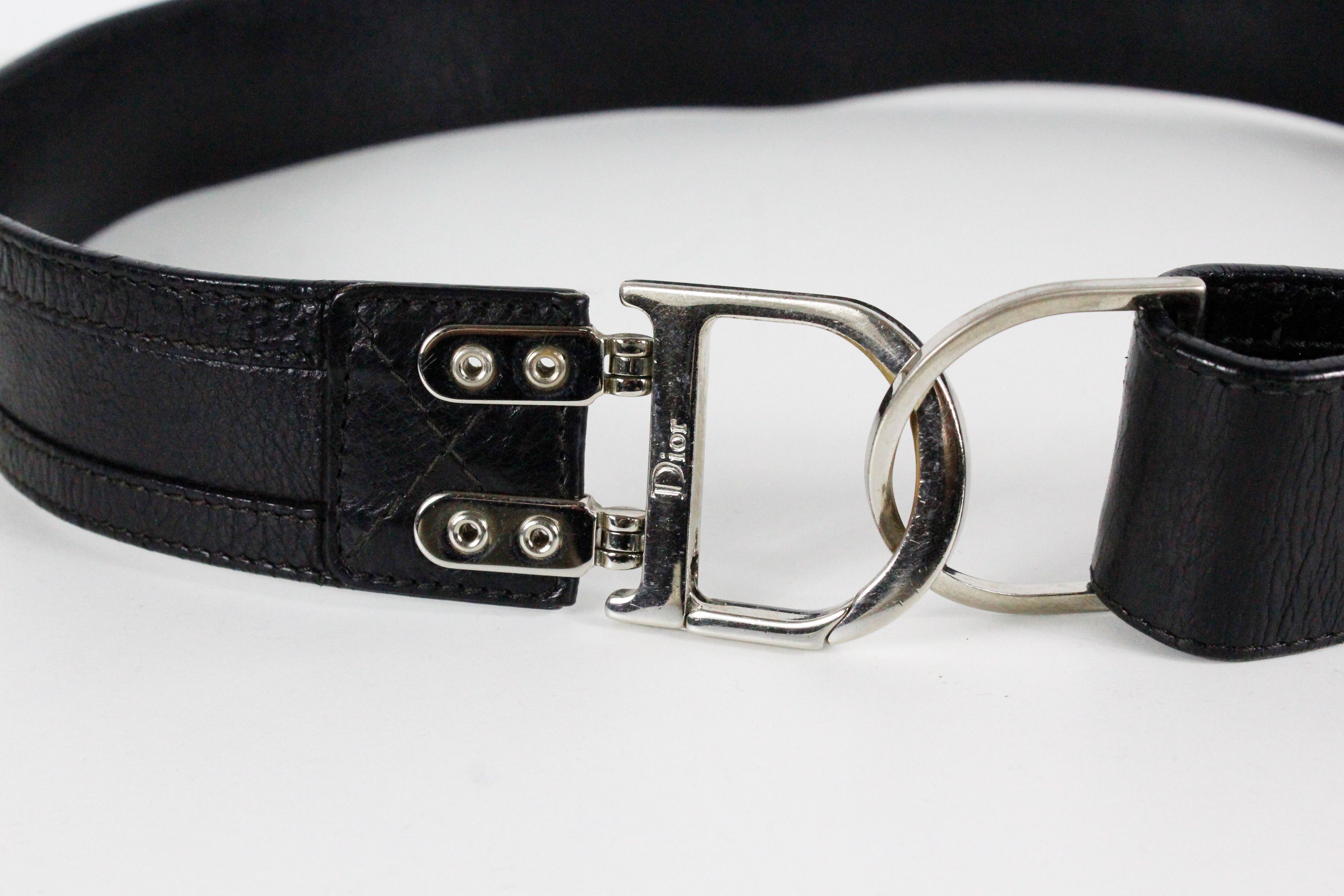 Christian Dior Monsieur × Dior Archive Christian Dior "D" Buckle Logo Leather Belt Size ONE SIZE - 3 Thumbnail
