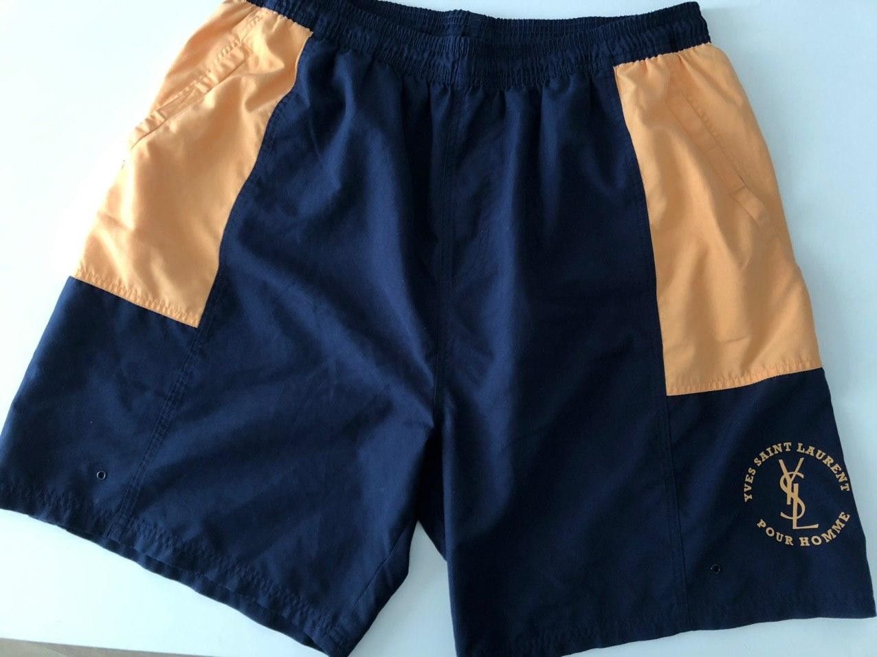Yves Saint Laurent Navy/orange YSL Shorts Yves Saint Laurent Shorts Size US 36 / EU 52 - 2 Thumbnail