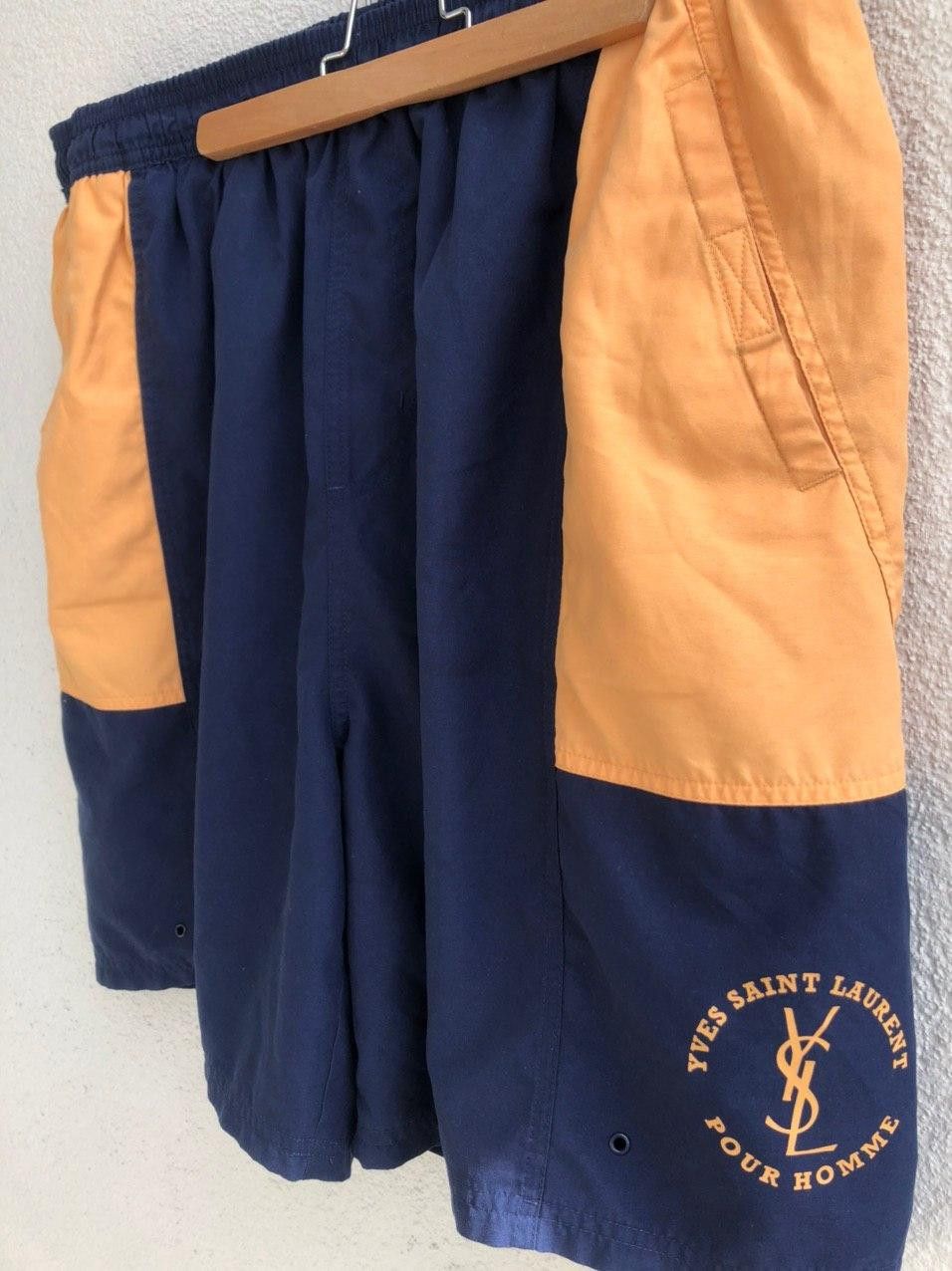 Yves Saint Laurent Navy/orange YSL Shorts Yves Saint Laurent Shorts Size US 36 / EU 52 - 1 Thumbnail