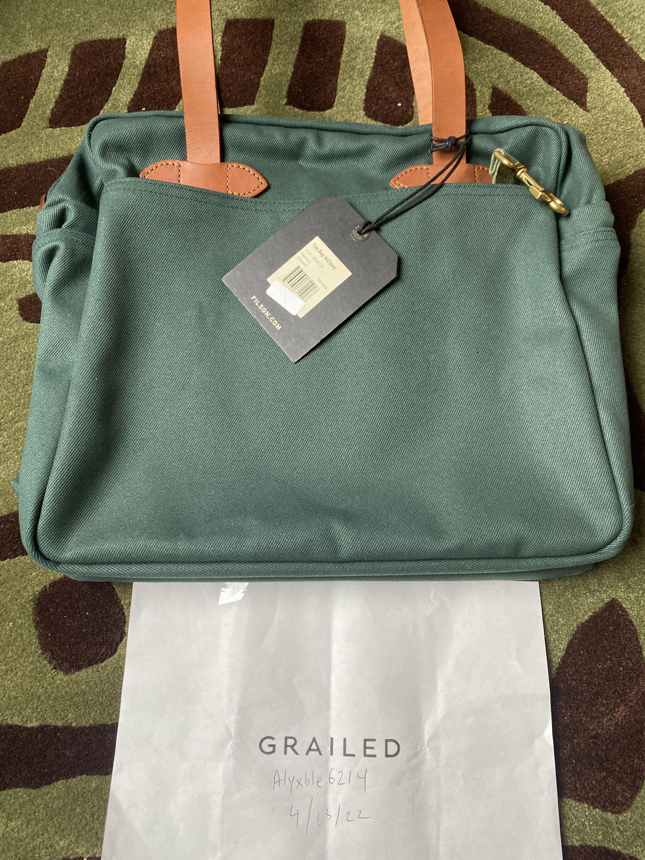 Filson Filson RUGGED TWILL ORIGINAL BRIEFCASE hemlock TOTE | Grailed