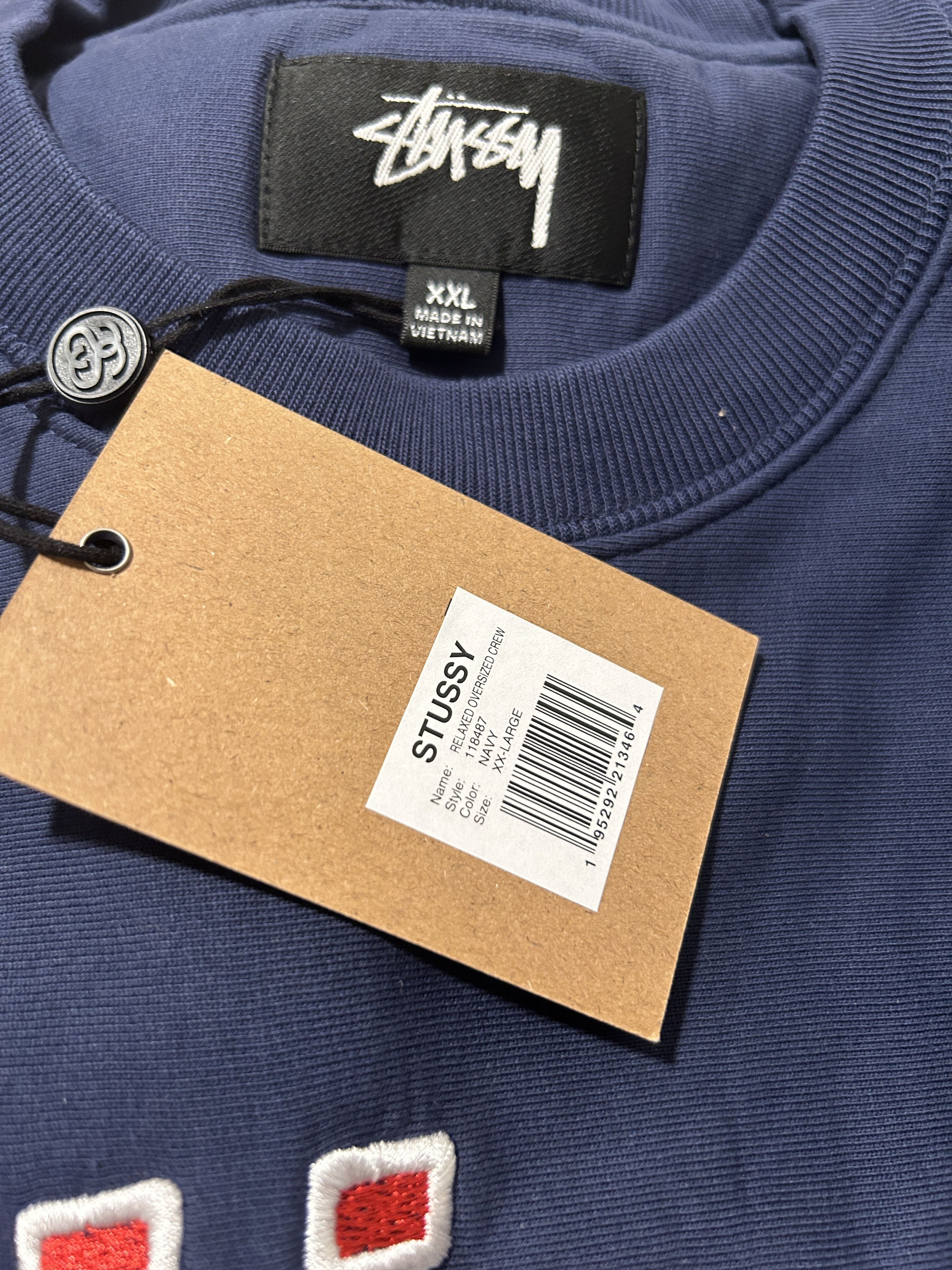 Stussy Stussy Relaxed Oversized Stussy Sport Graphic Crew Navy Size US XXL / EU 58 / 5 - 7 Thumbnail