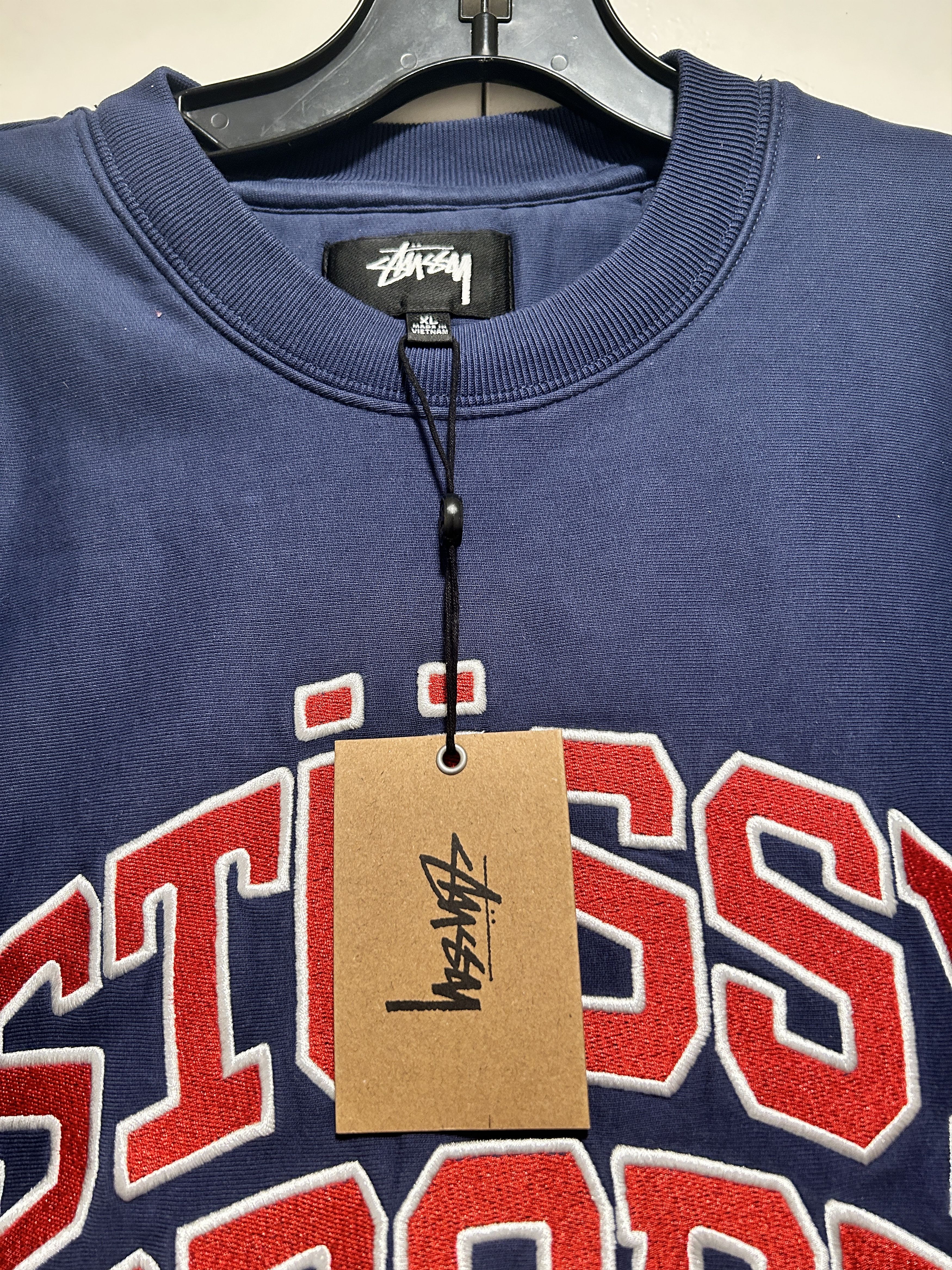 Stussy Stussy Relaxed Oversized Stussy Sport Graphic Crew Navy Size US XXL / EU 58 / 5 - 2 Thumbnail