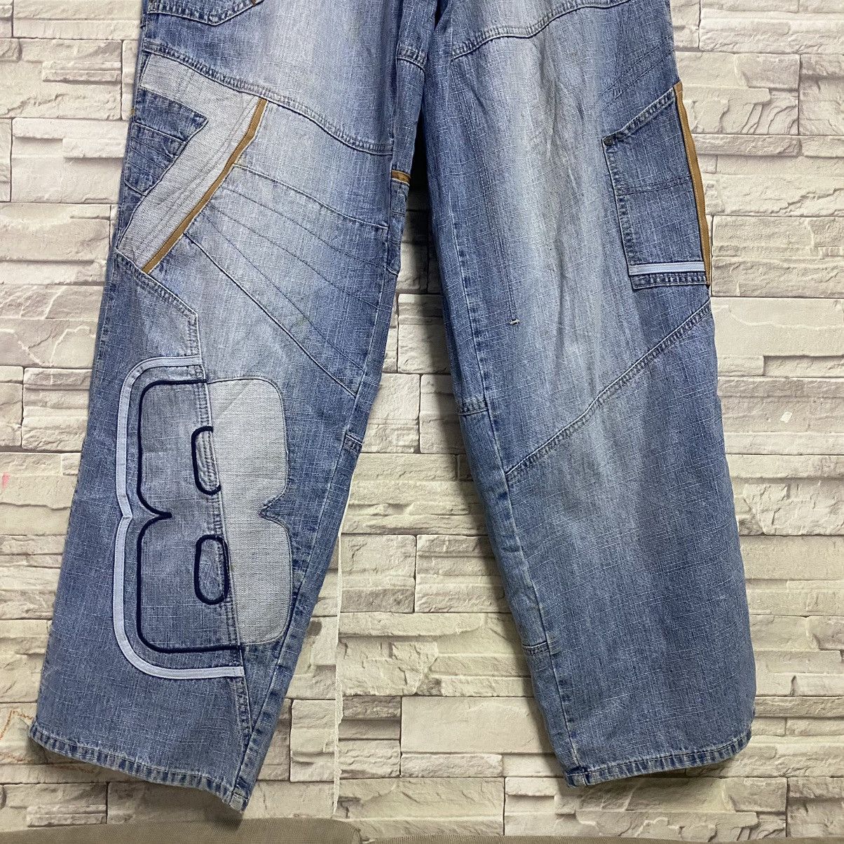 Marc Buchanan × Pelle Pelle Vintage Pelle Pelle Denim Multi Pocket Baggy Pants Size US 34 / EU 50 - 5 Thumbnail