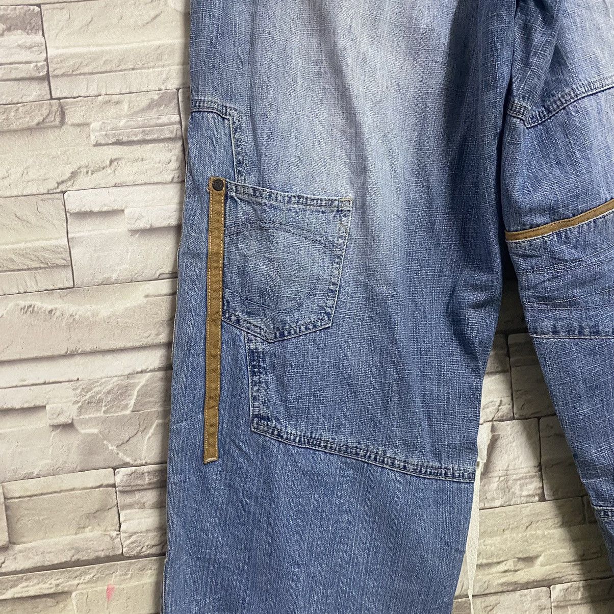 Marc Buchanan × Pelle Pelle Vintage Pelle Pelle Denim Multi Pocket Baggy Pants Size US 34 / EU 50 - 14 Thumbnail