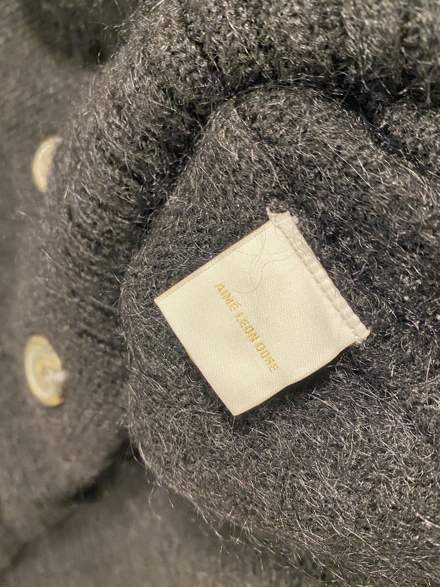 Aime Leon Dore Aime Leon Dore / ALD Mohair cardigan Sweater- black Size US M / EU 48-50 / 2 - 4 Thumbnail