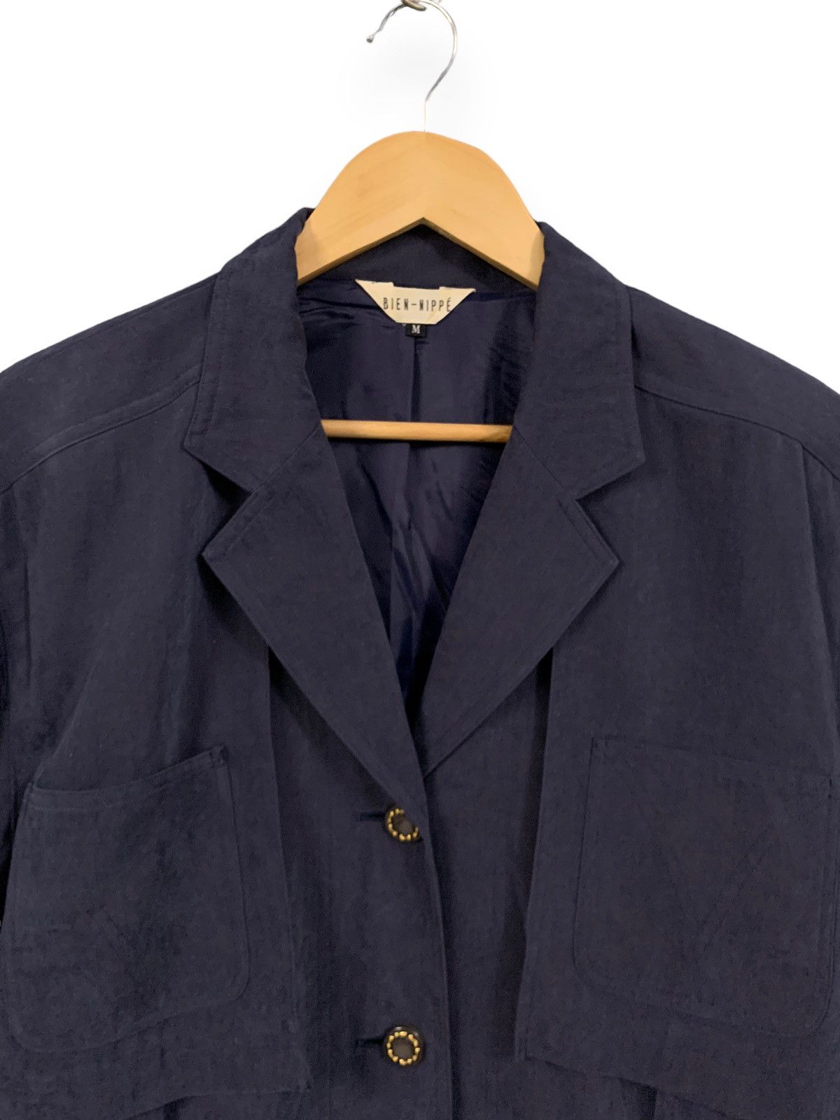 Japanese Brand Vintage Japanese Brand Bien-Nippe’ Navy Blazer Jacket Size M / US 6-8 / IT 42-44 - 4 Thumbnail