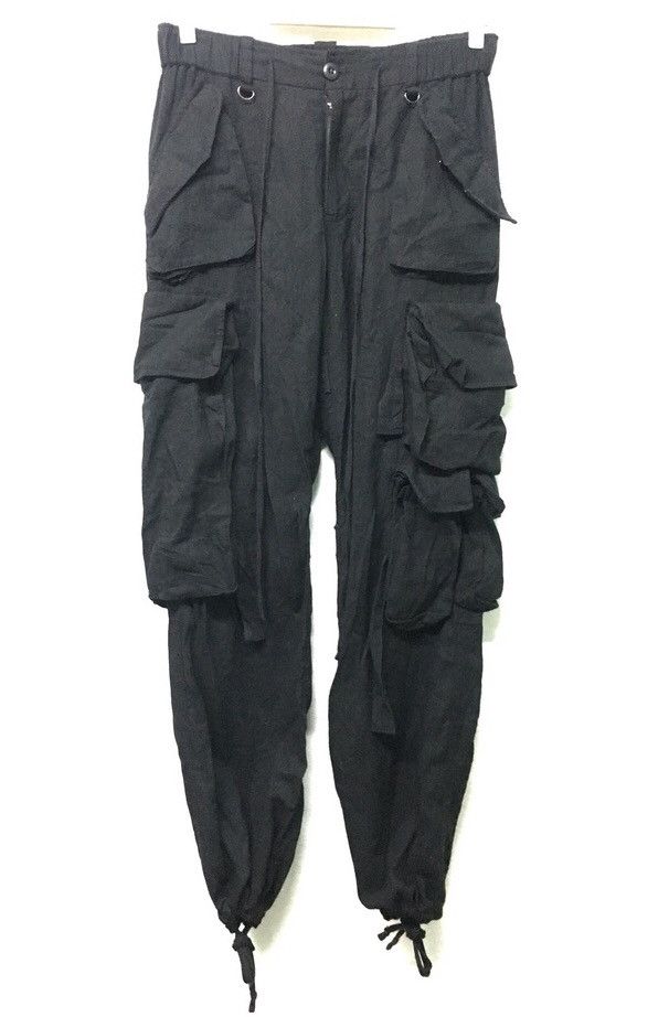 BUFFALO BOBS × Japanese Brand Parahute Boundage Cargo Pants inspire yohji yamamoto Size US 31 - 1 Thumbnail