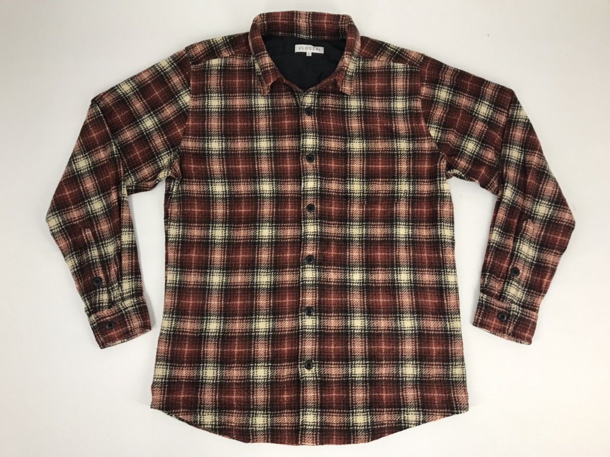 Flannel × Japanese Brand Closshi Flannel Shadow Plaid Check Streetwear Size US L / EU 52-54 / 3 - 1 Thumbnail