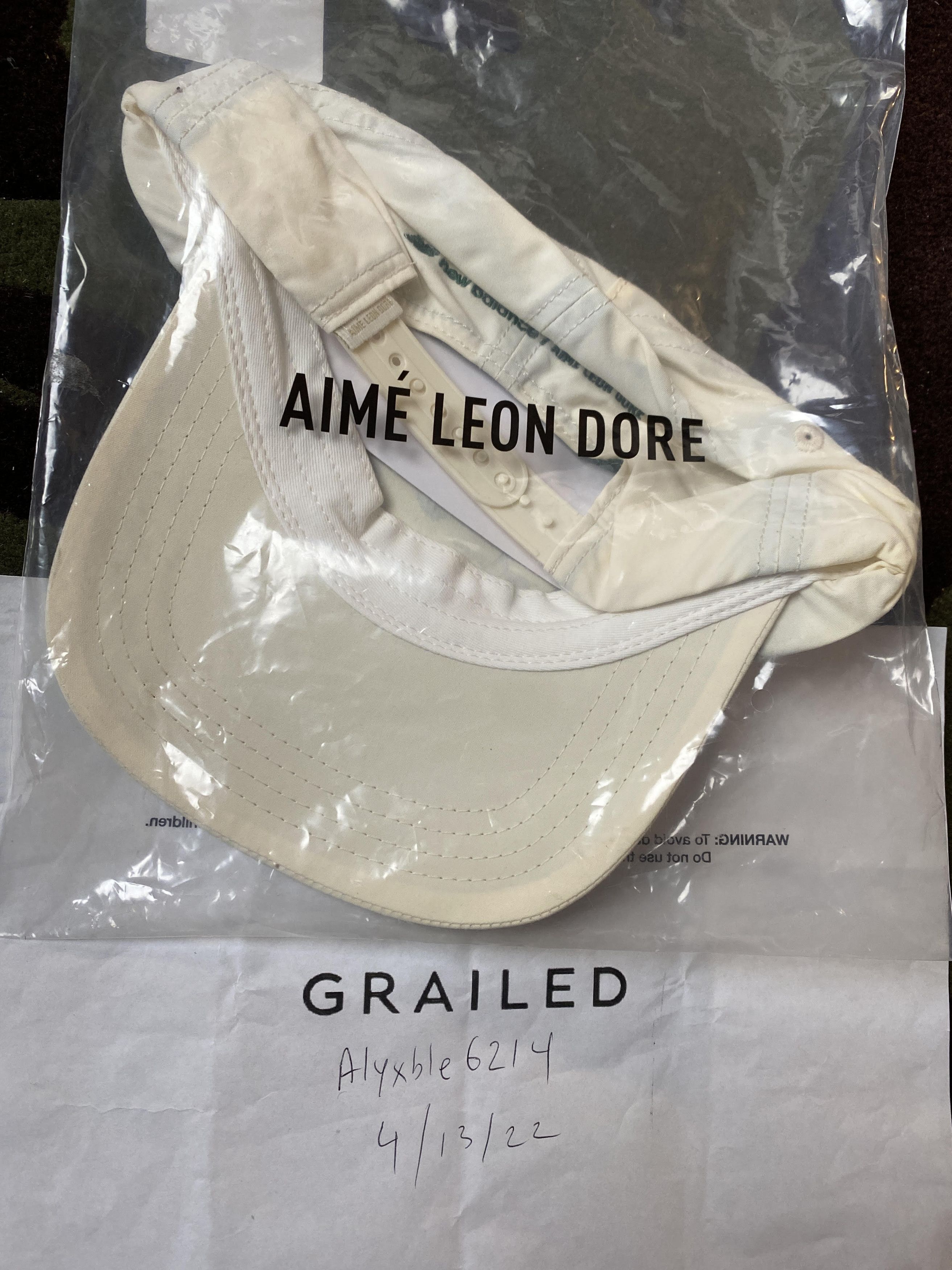 Aime Leon Dore × New Balance ALD / New Balance Logo Hat White HAT cap Garden Size ONE SIZE - 4 Thumbnail