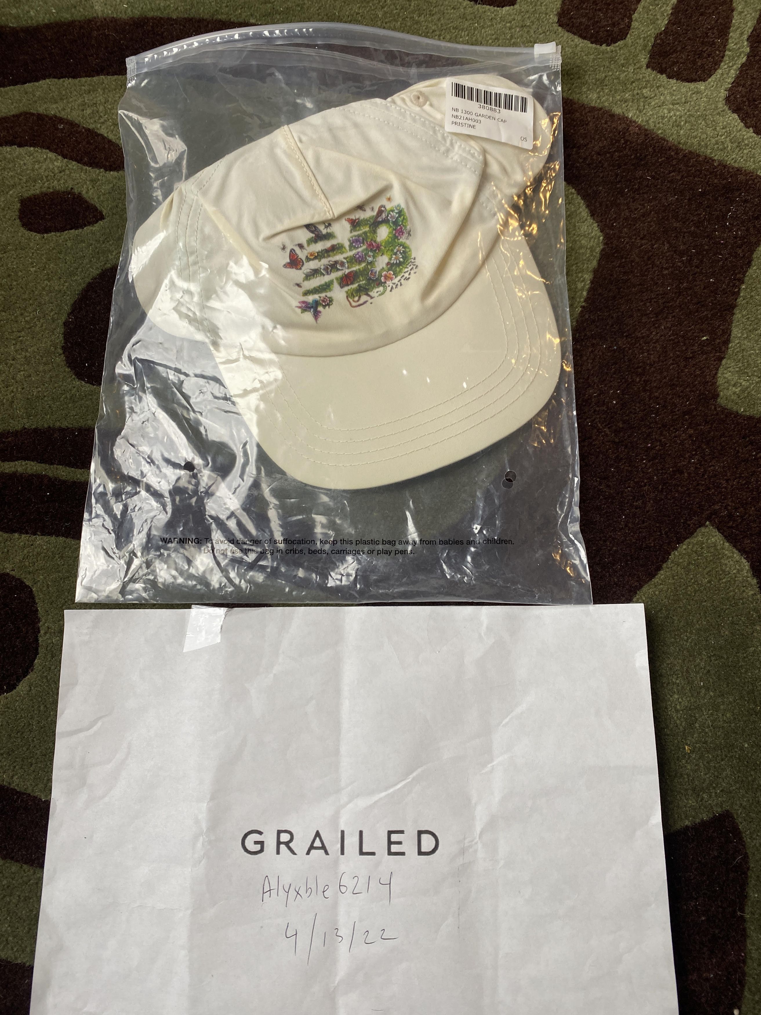 Aime Leon Dore × New Balance ALD / New Balance Logo Hat White HAT cap Garden Size ONE SIZE - 3 Thumbnail