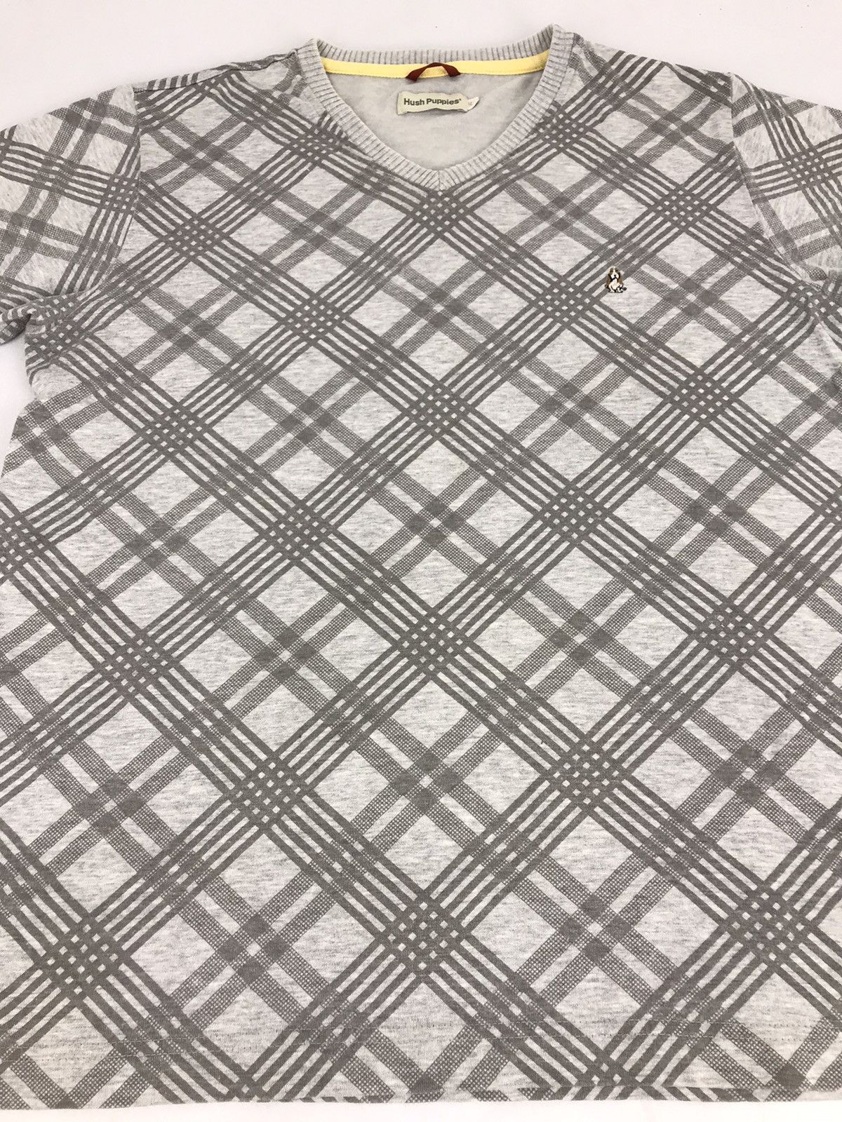 Hush Puppies Hush Puppies Vneck Plaid Check Design Unisex Size US S / EU 44-46 / 1 - 6 Thumbnail