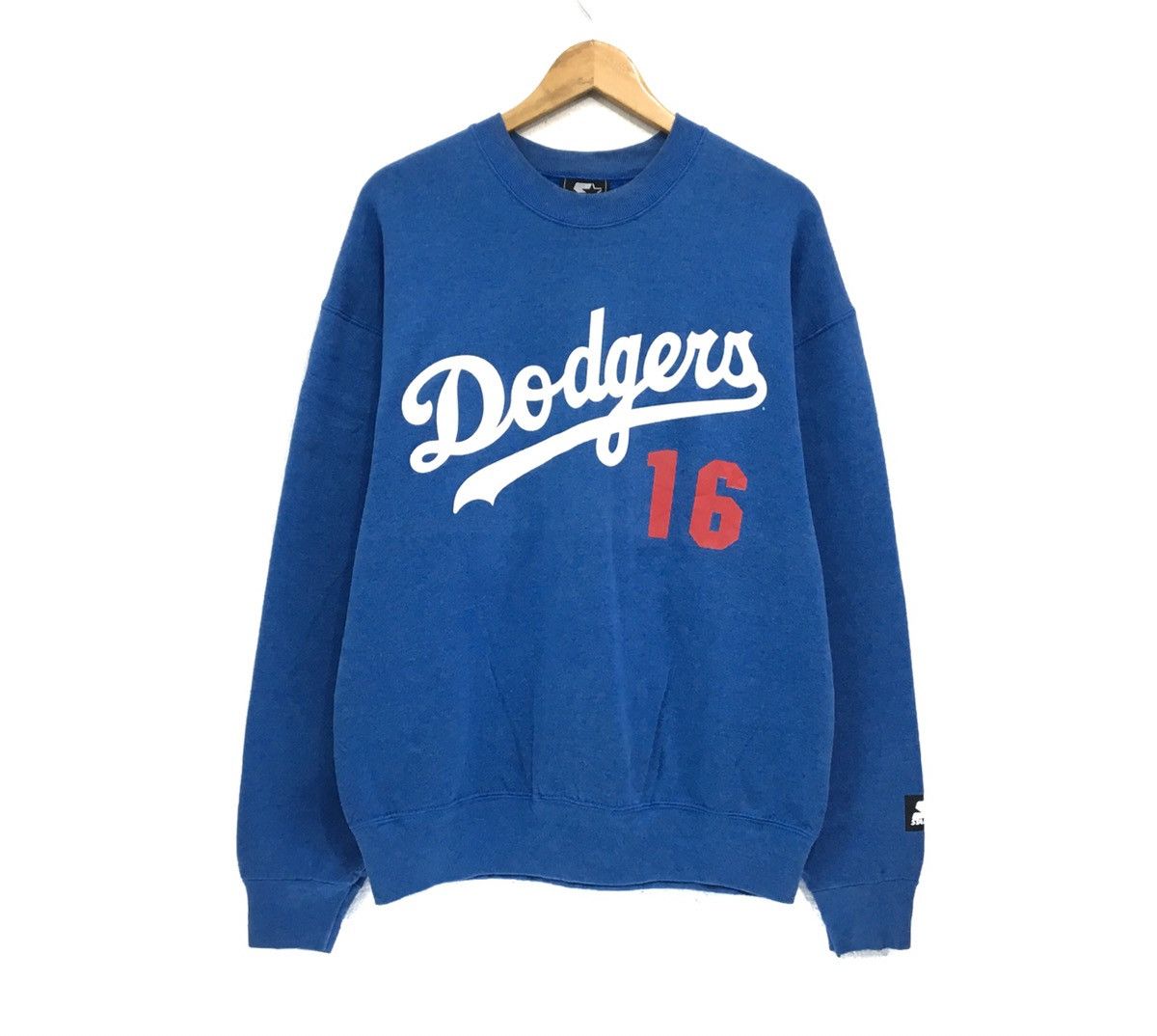 image of Vintage 90's La Dodgers Mlb Crewneck Sweatshirt in Blue, Men's (Size Medium)