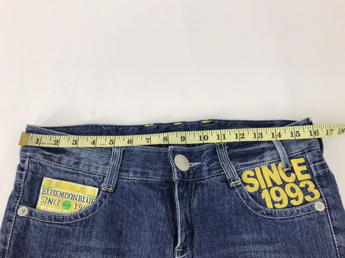 Japanese Brand × Vintage Blue Moon Blue Short Pant Indigo Printed Denim Spell Out Size US 32 / EU 48 - 10 Thumbnail
