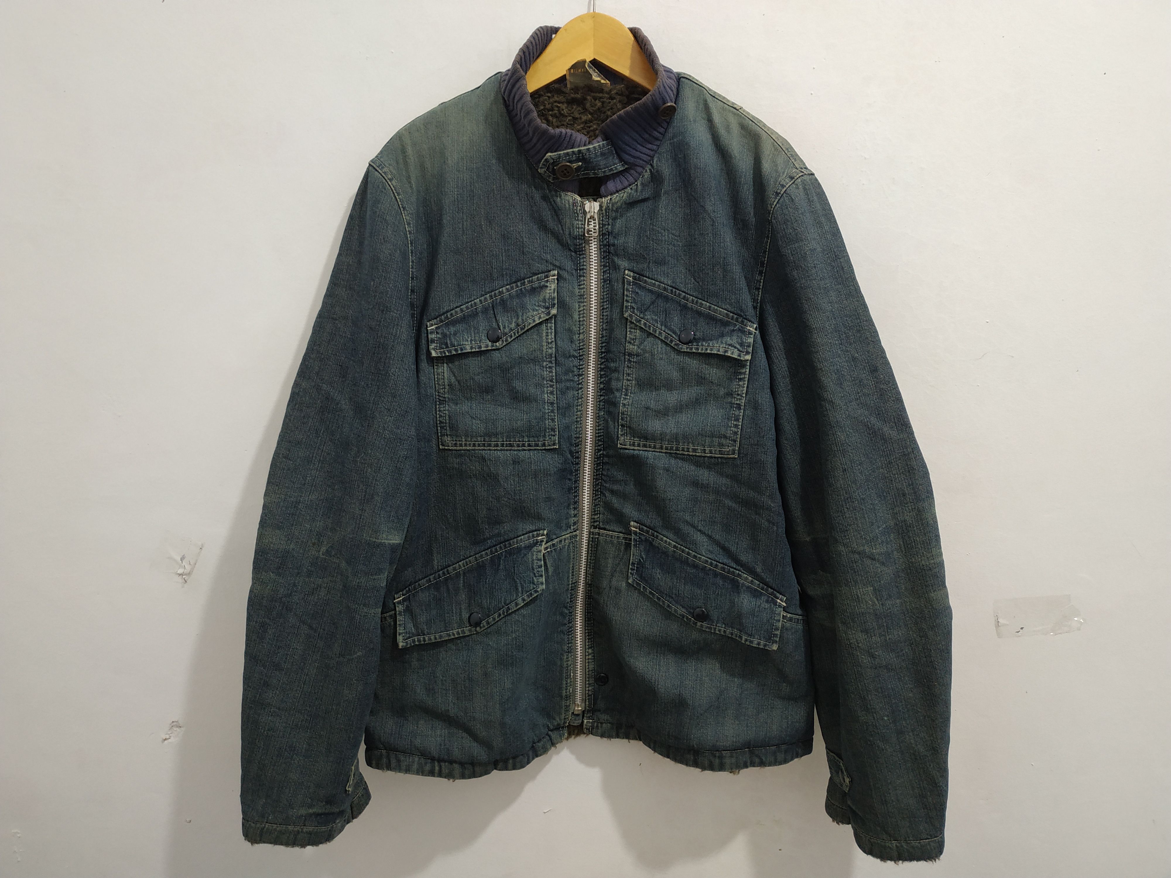 Vintage Blue Way CWU-7/P Military Flight Sherpa Denim Size US L / EU 52-54 / 3 - 2 Thumbnail