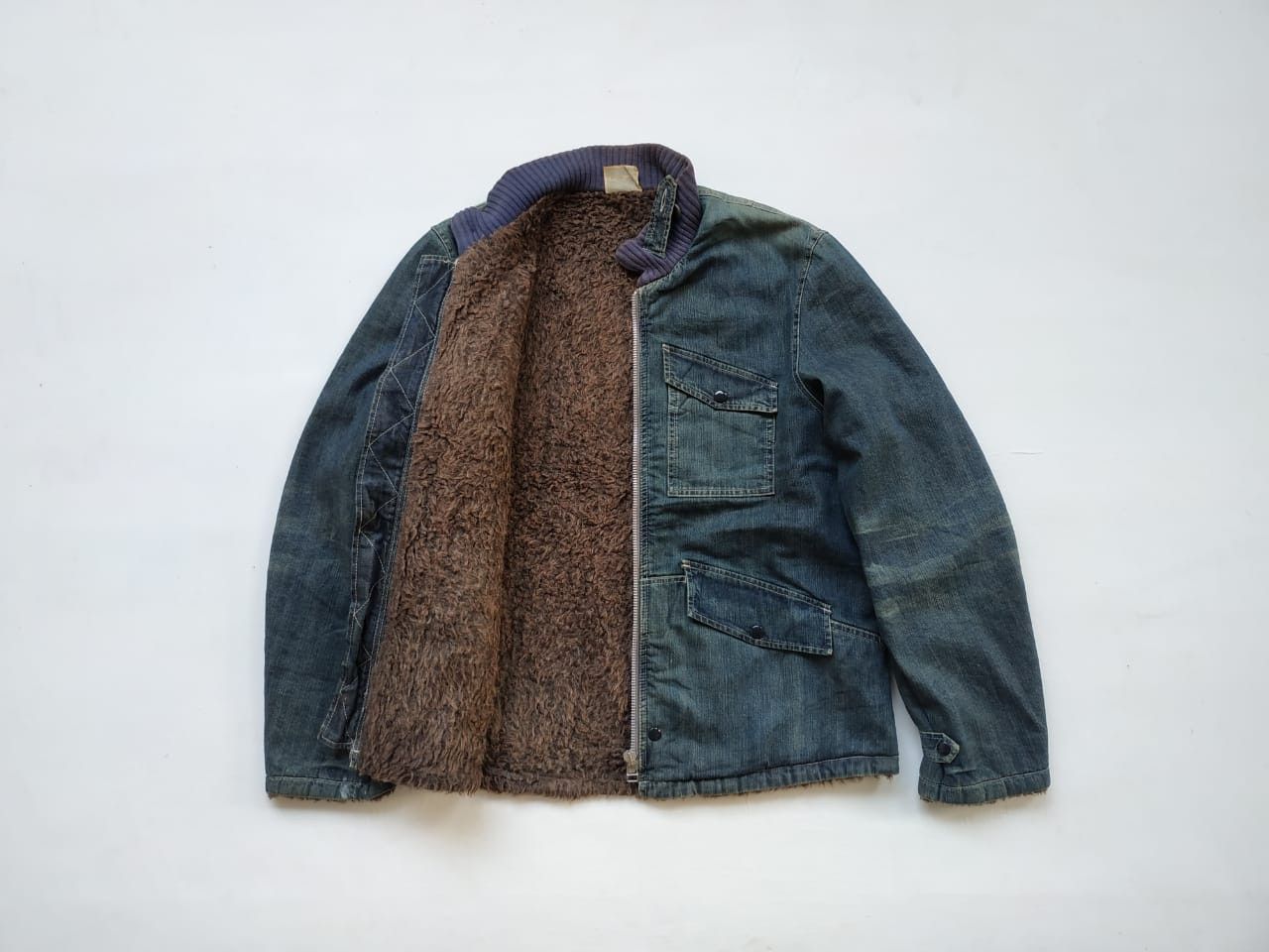 Vintage Blue Way CWU-7/P Military Flight Sherpa Denim Size US L / EU 52-54 / 3 - 1 Thumbnail