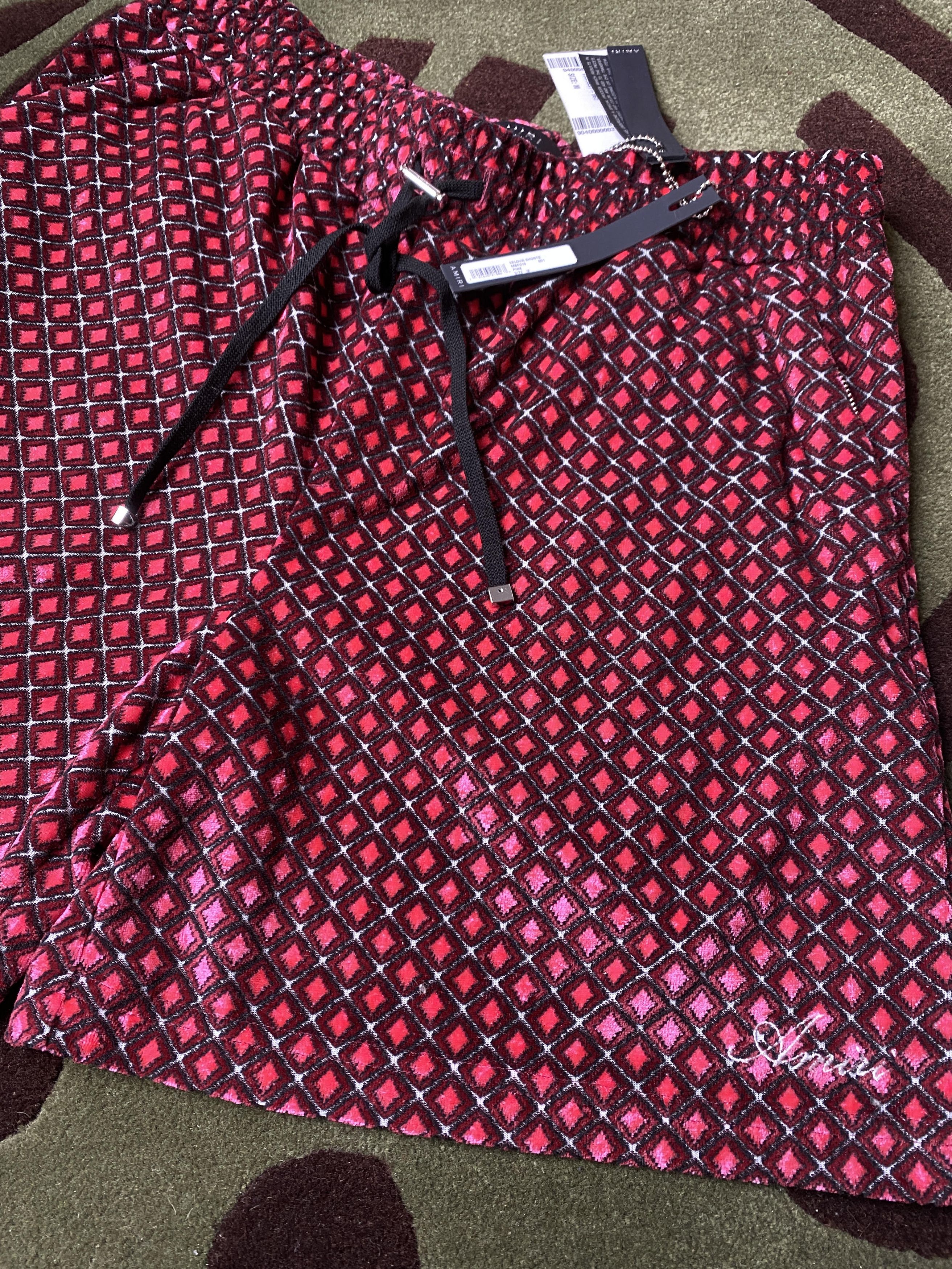 Amiri Amiri Velour Shorts Checkered patterns Size Medium Size US 32 / EU 48 - 6 Thumbnail