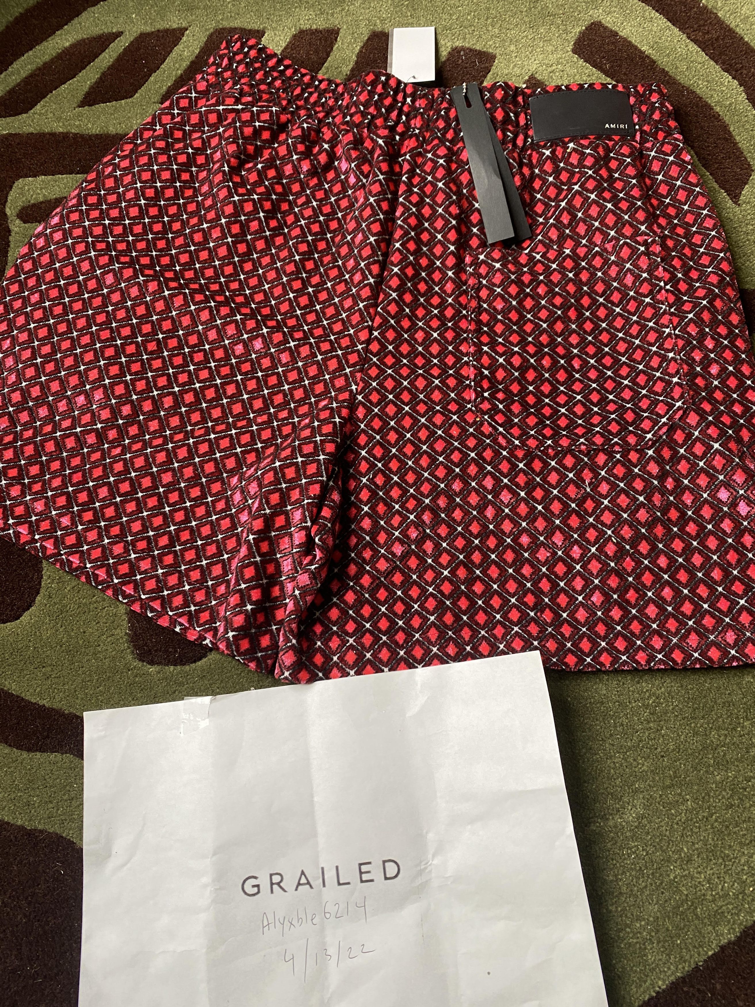 Amiri Amiri Velour Shorts Checkered patterns Size Medium Size US 32 / EU 48 - 3 Thumbnail