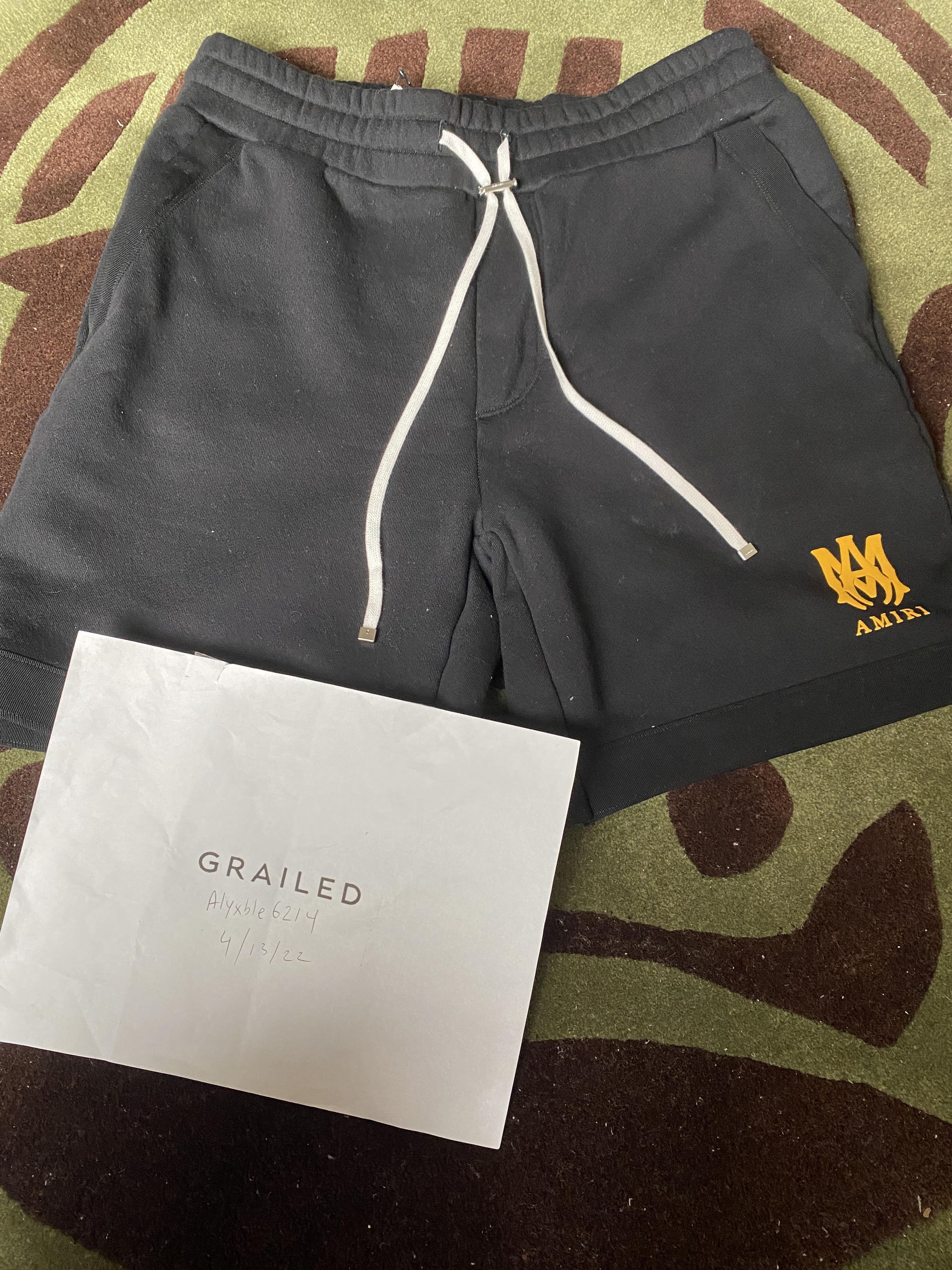Amiri Amiri M.A. Black Sweatshorts Core logo Size US 34 / EU 50 - 1 Thumbnail