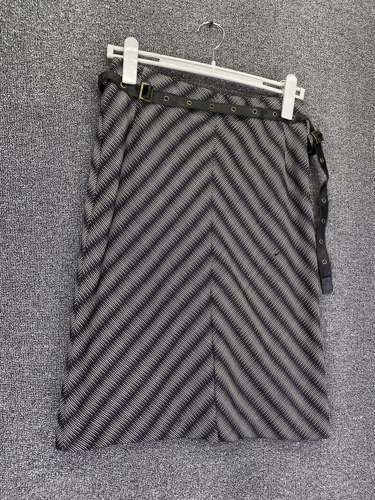 Versace Versus Versace Leather Belted Punk Style Midi Skirts Size 28" / US 6 / IT 42 - 2 Thumbnail