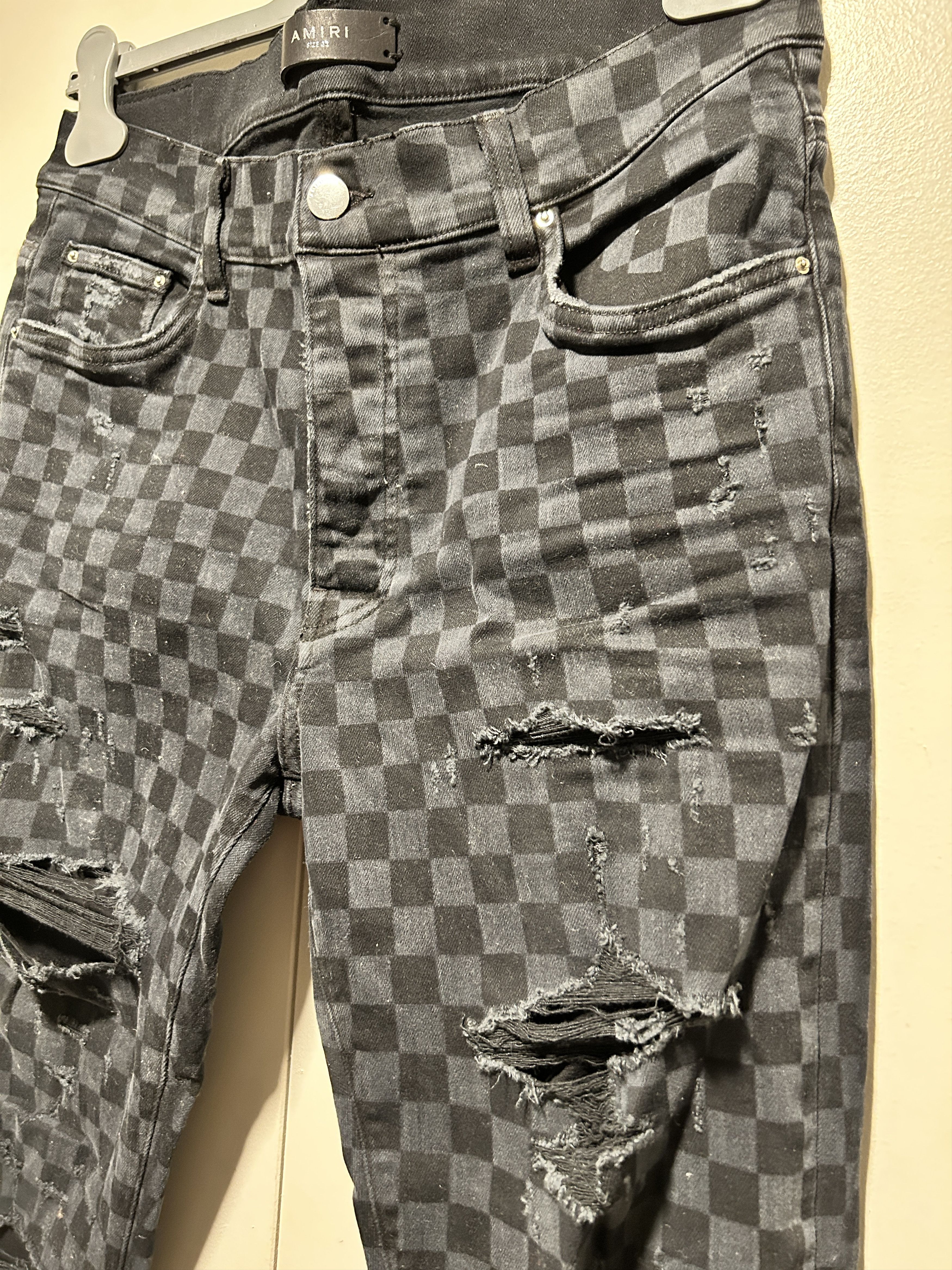 Amiri Amiri laser check thrasher plus jeans black size 33 Size US 33 - 4 Thumbnail