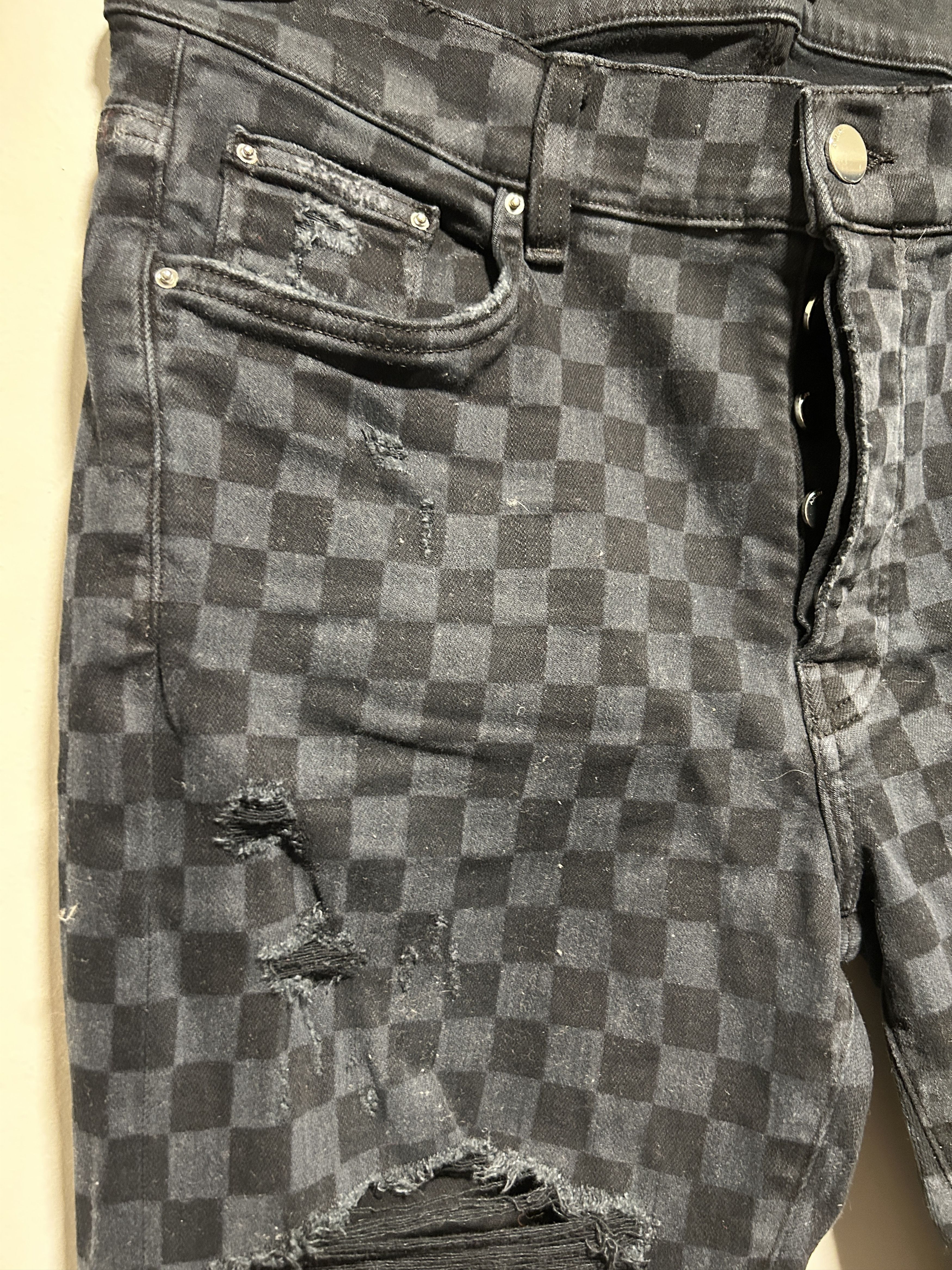 Amiri Amiri laser check thrasher plus jeans black size 33 Size US 33 - 3 Thumbnail