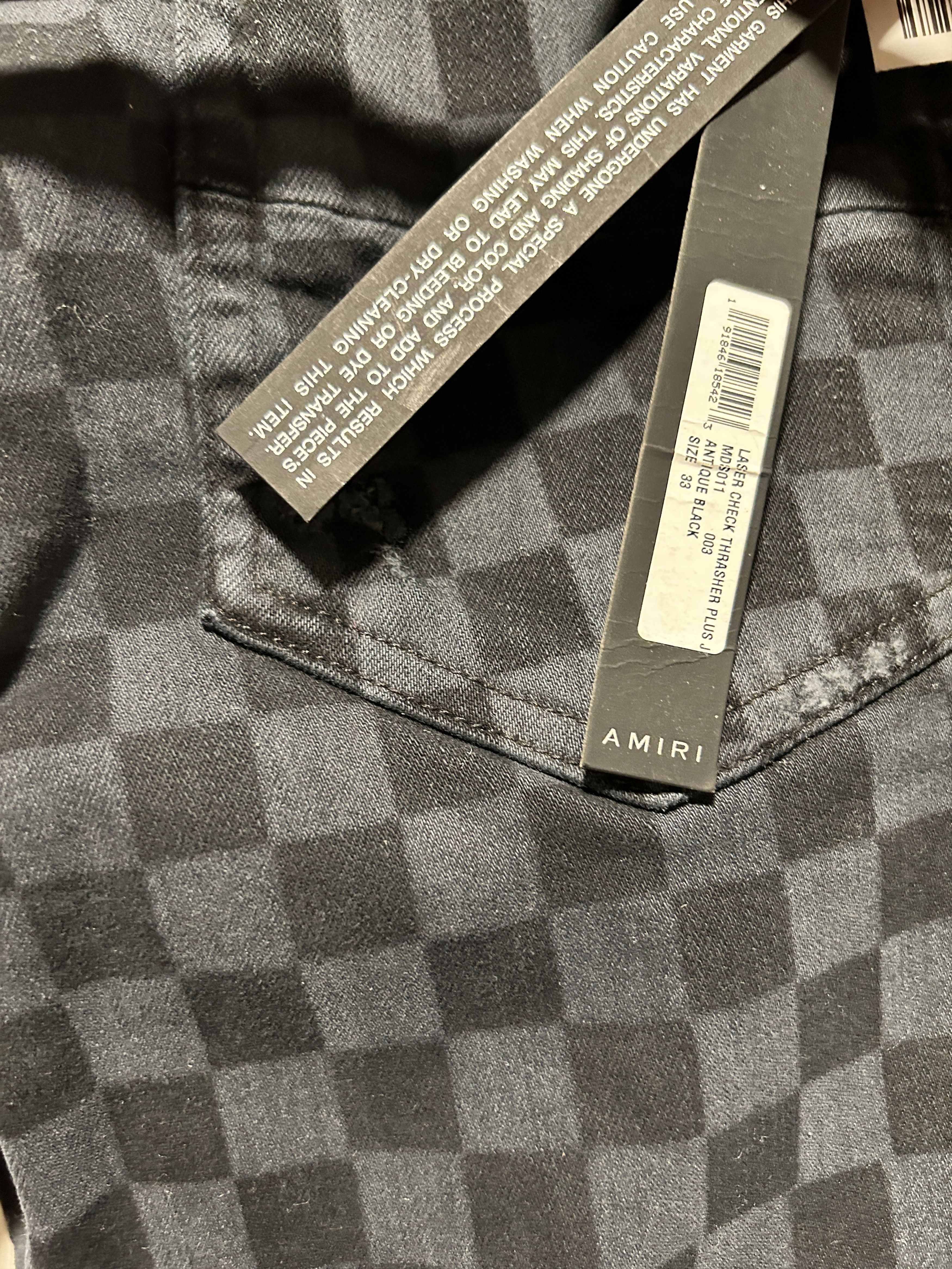 Amiri Amiri laser check thrasher plus jeans black size 33 Size US 33 - 6 Thumbnail