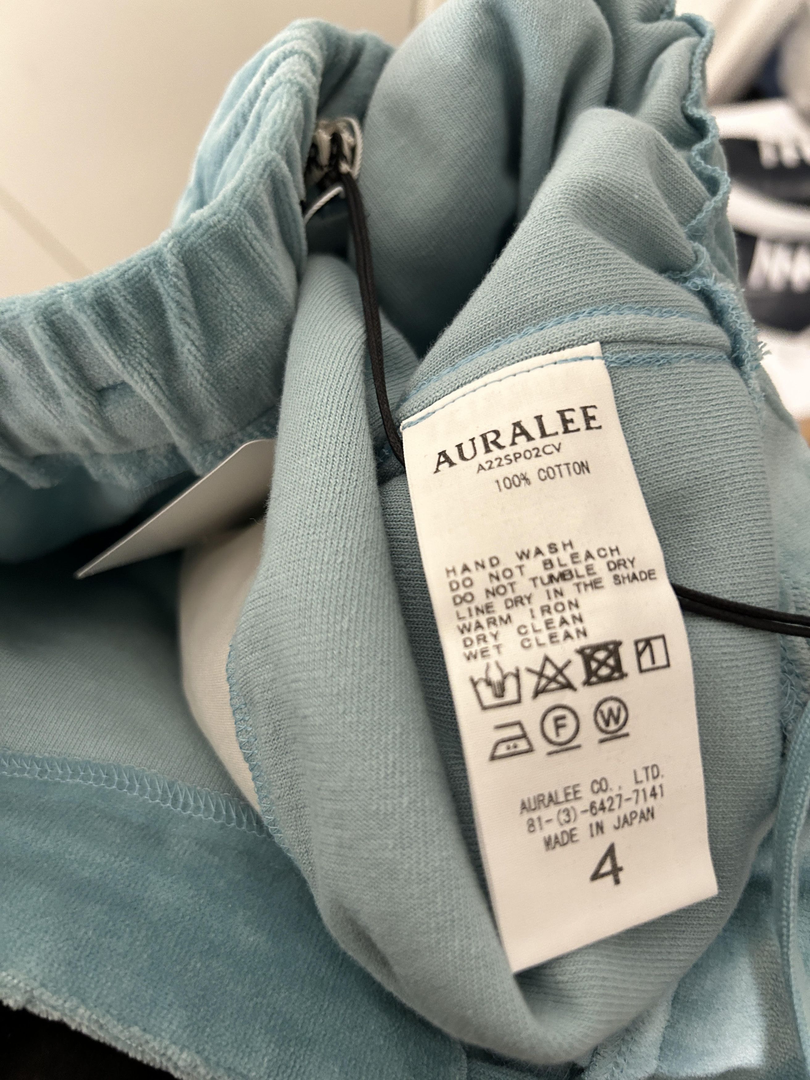 Auralee AURALEE COTTON VELOUR PANTS LIGHT BLUE size 4 Size US 36 / EU 52 - 3 Thumbnail