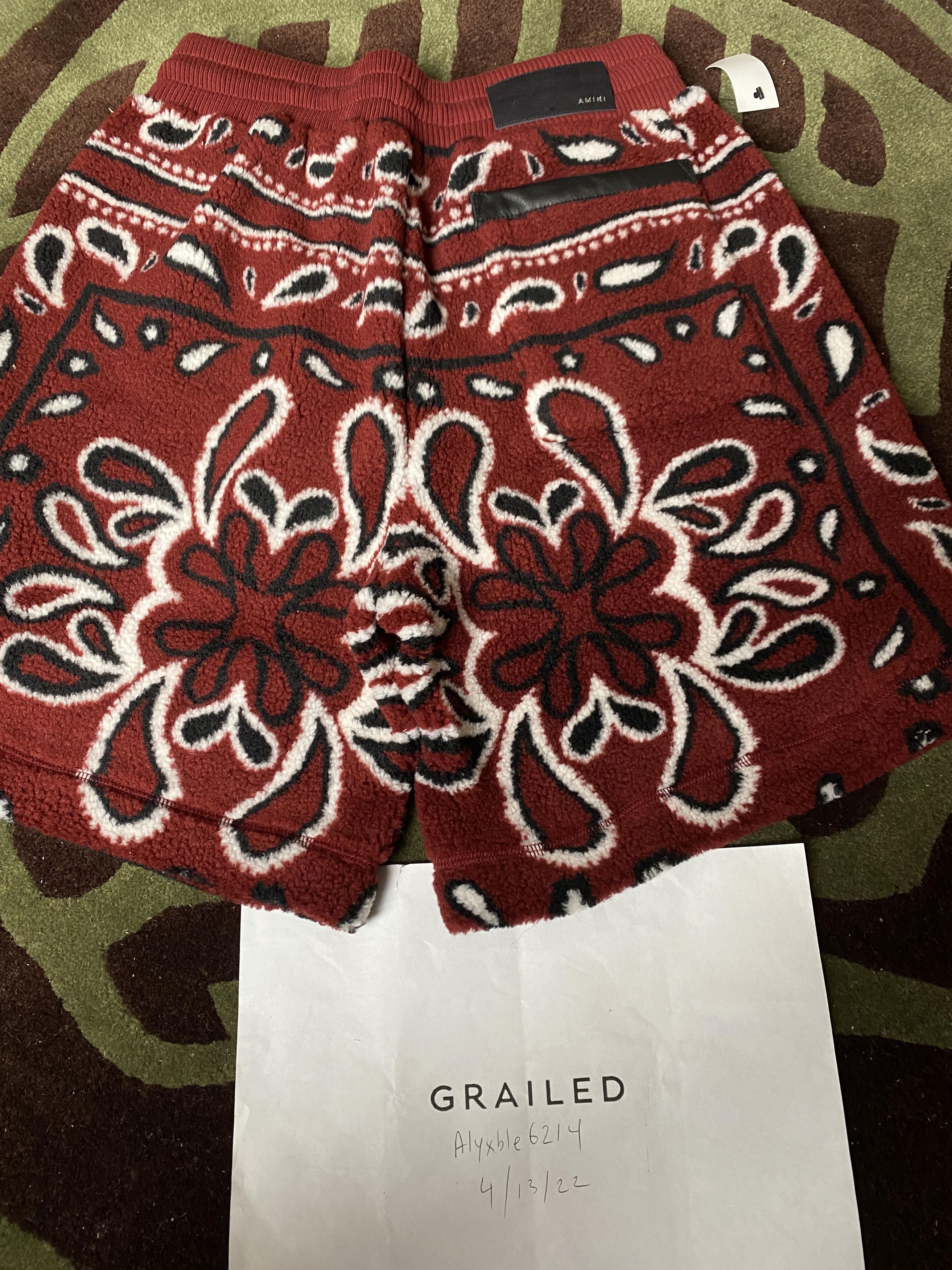 Amiri Amiri Printed Bandana Fleece Shorts Red size Small Size US 30 / EU 46 - 3 Thumbnail