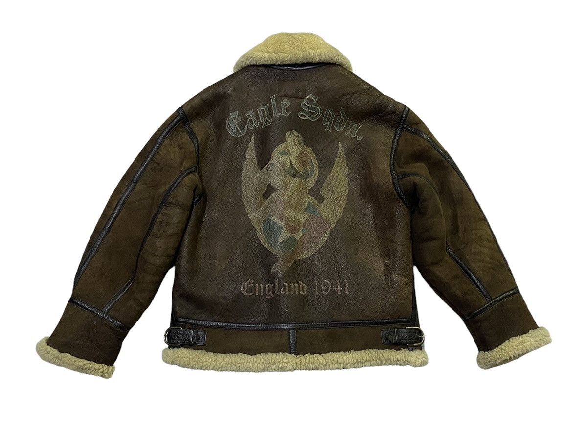 Avirex Eagle Sqdn TYPE B-3 Sheepskin Aviator Bomber Jacket Size US M / EU 48-50 / 2 - 19 Thumbnail